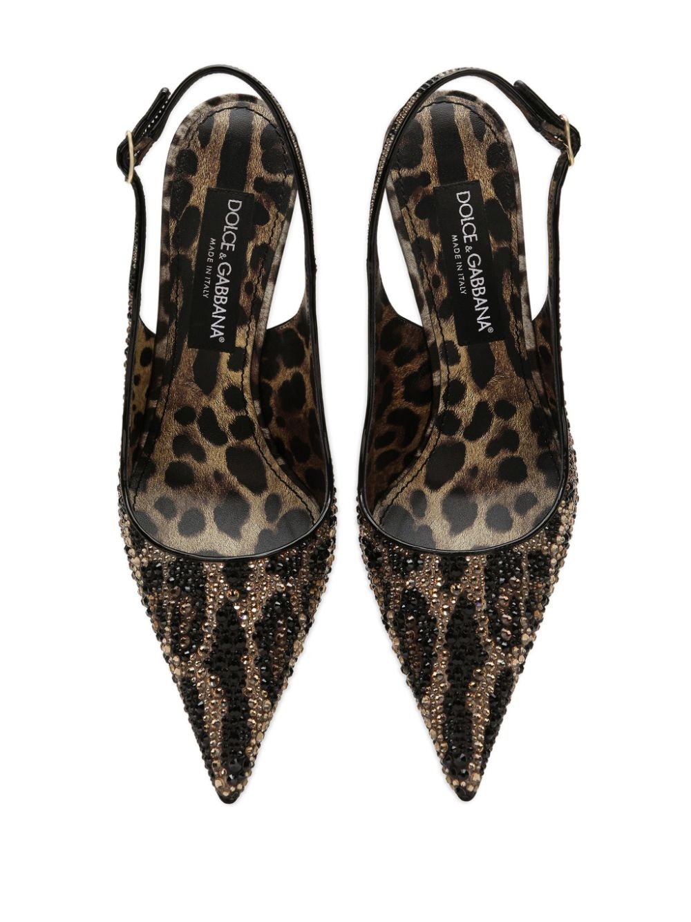 105mm leopard-print leather pumps - 4