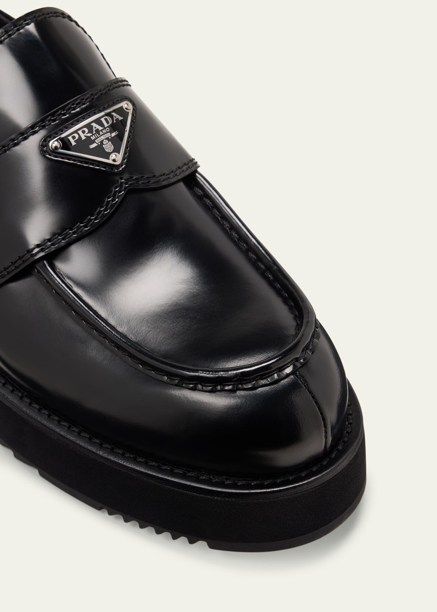 Prada Men's New Opposite Creeper Platform Loafers