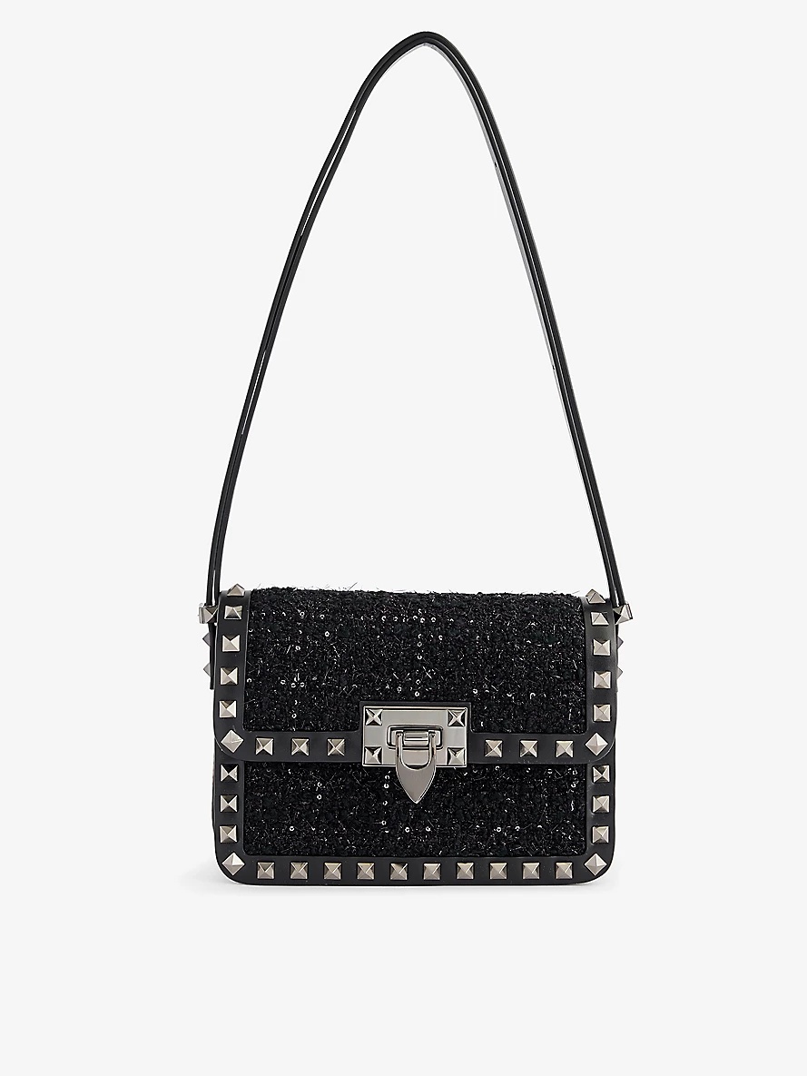 Rockstud leather shoulder bag - 1