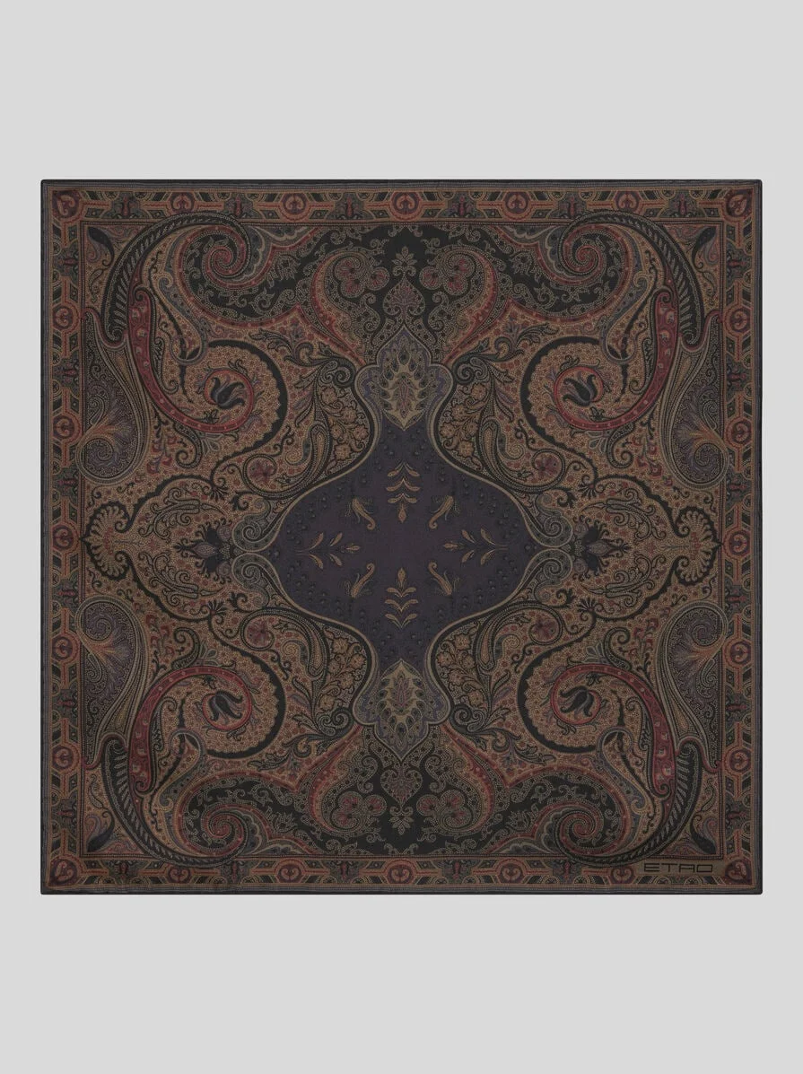 PRINTED SILK POCKET SQUARE - 1