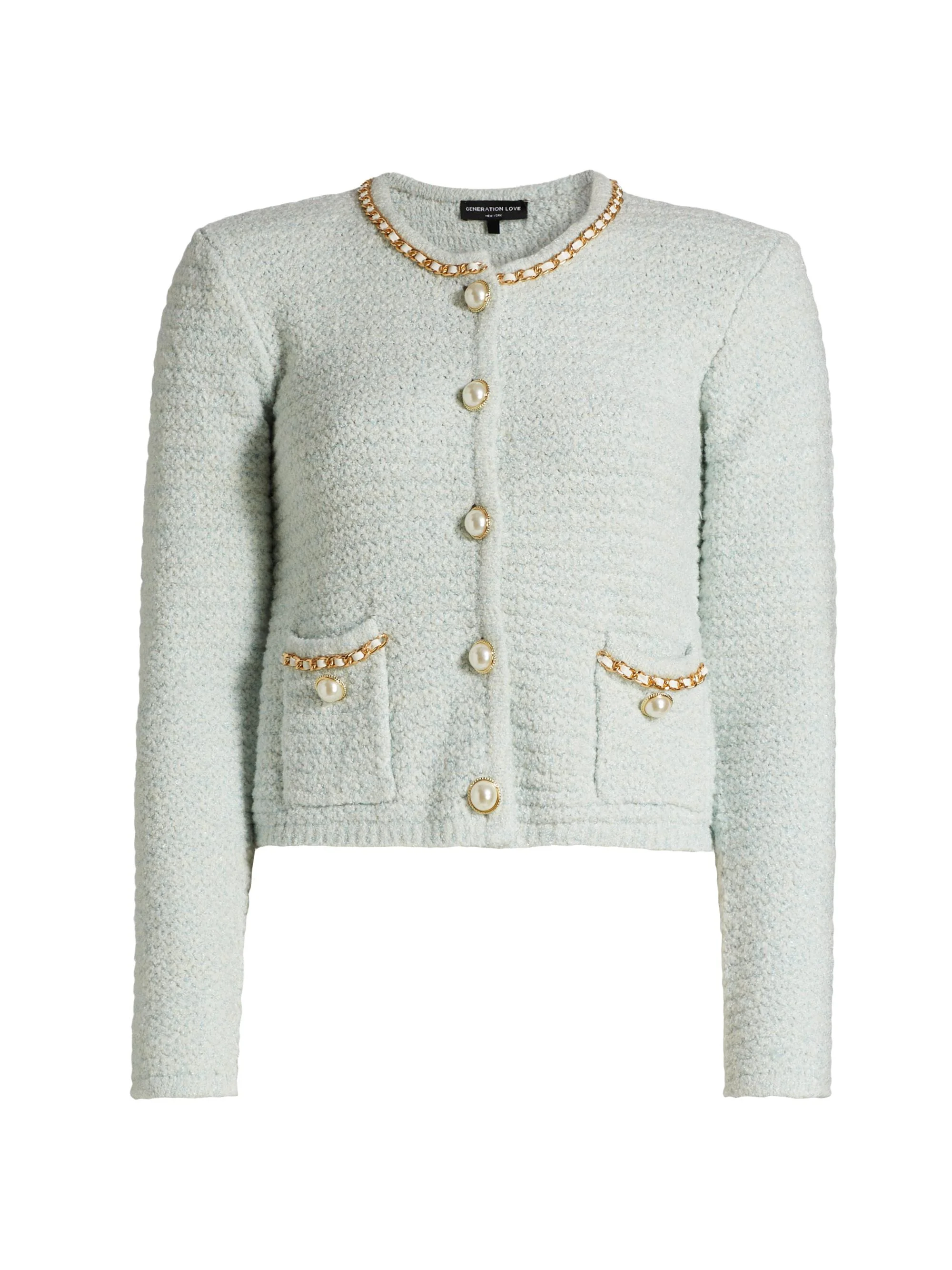Women's Kelly Chain Cardigan - Opal Melange - 1