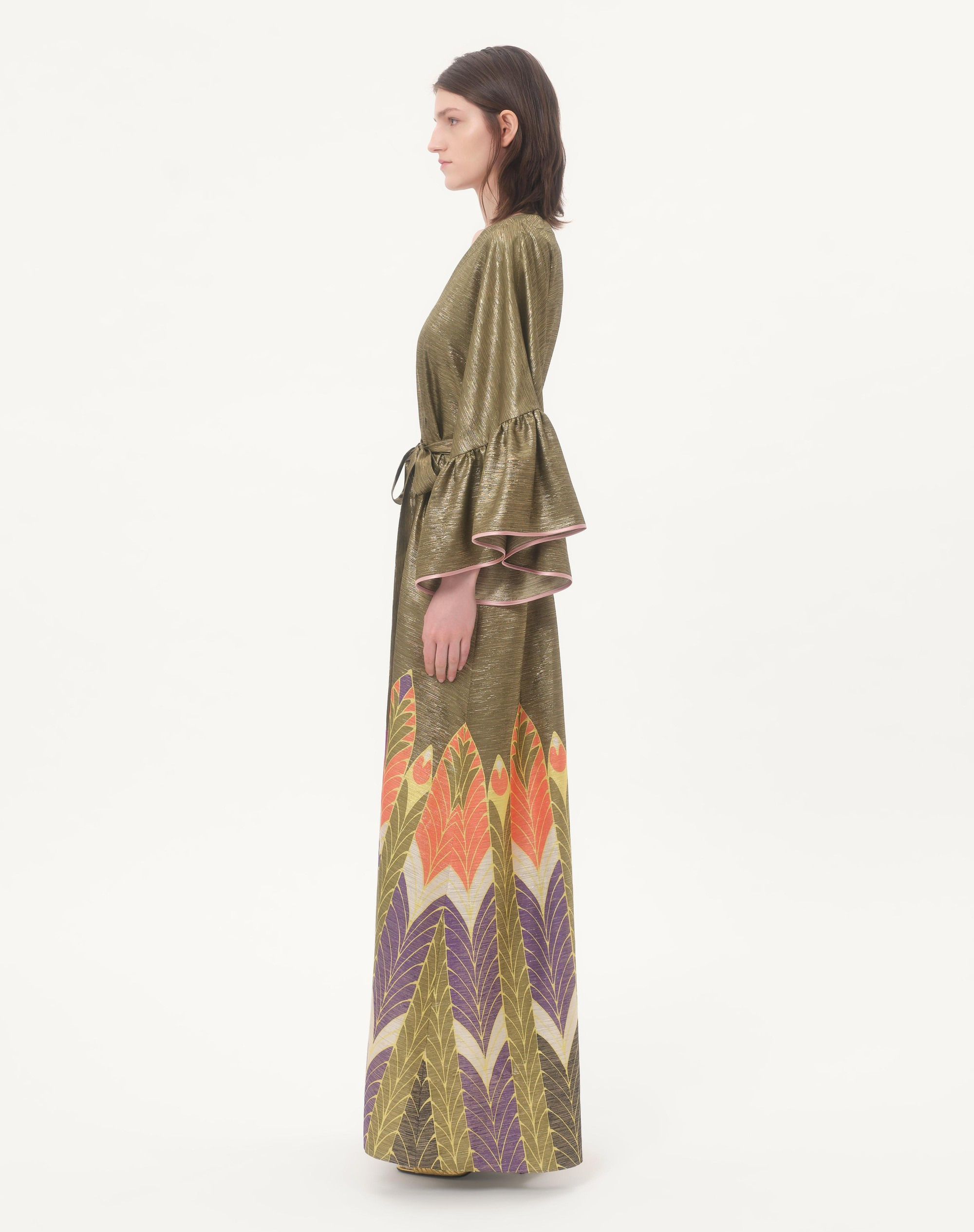 LONG LUREX DRESS WITH VOYAGE IMAGINAIRE PRINT - 5