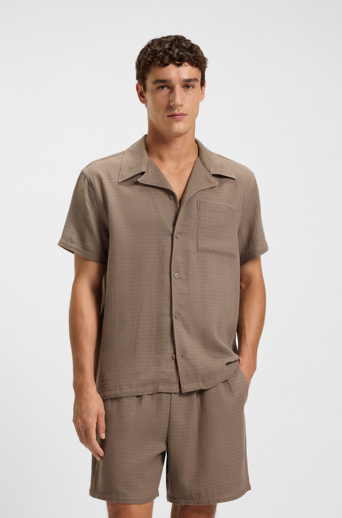 REGULAR-FIT SHIRT IN CHECKED COTTON - 2