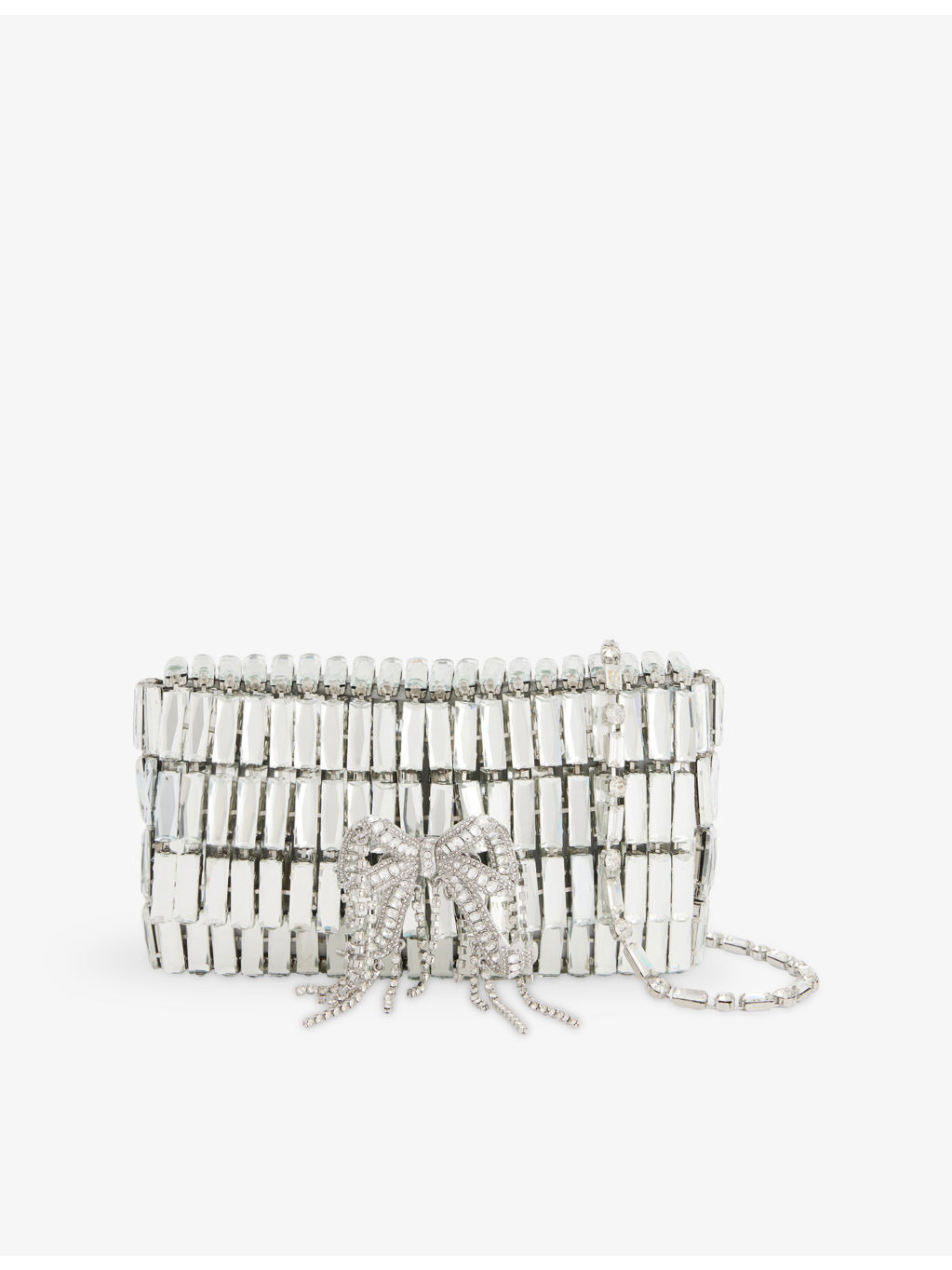 Crystal Bow Metal Shoulder Bag - 1