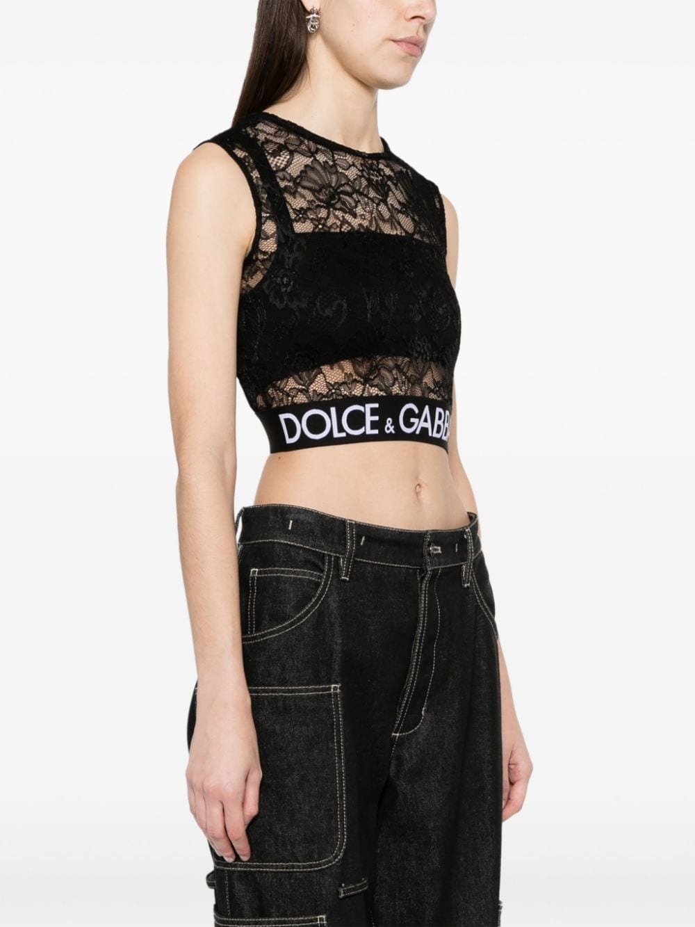 lace crop top - 3