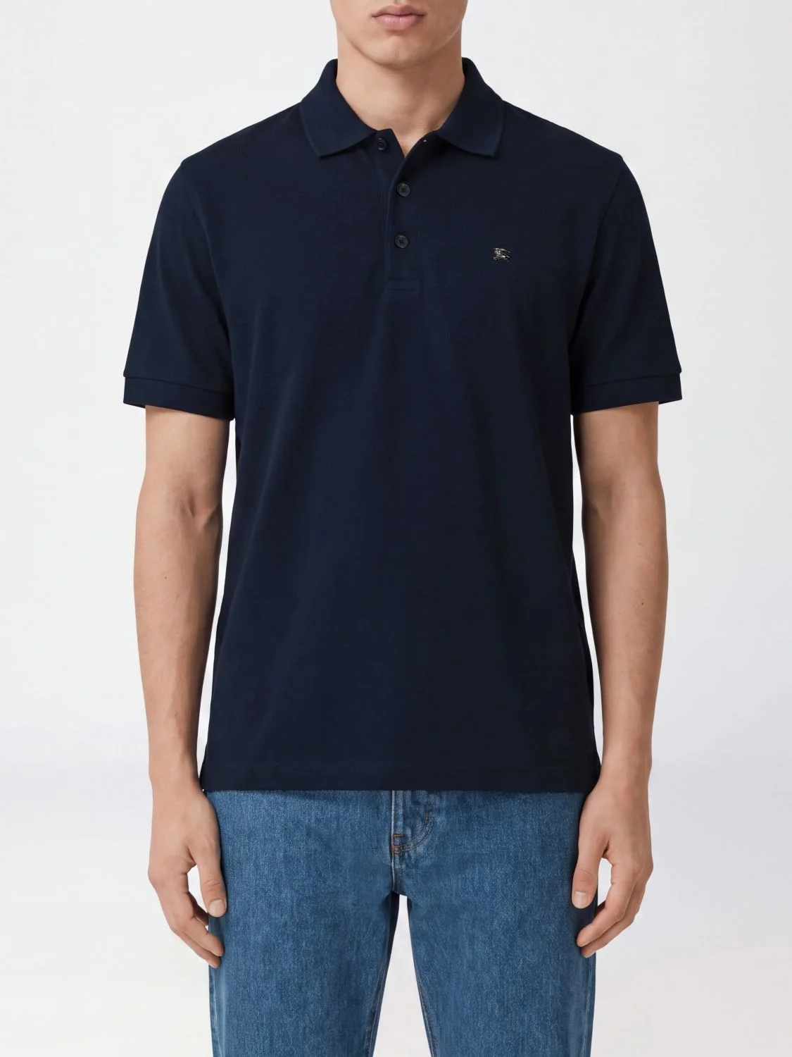 BURBERRY Polo Shirt in Cotton Piqué with Embroidered EKD Logo - 1