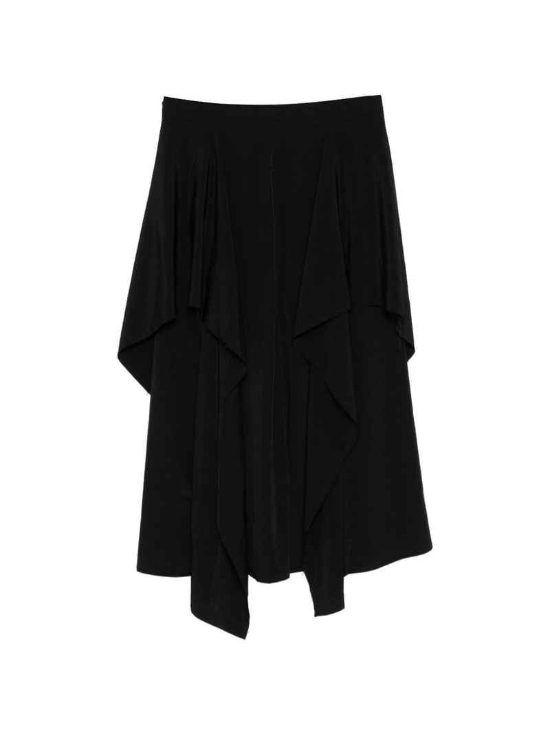 Y's Ta/pe Crepe De Chine drape skirt outlook