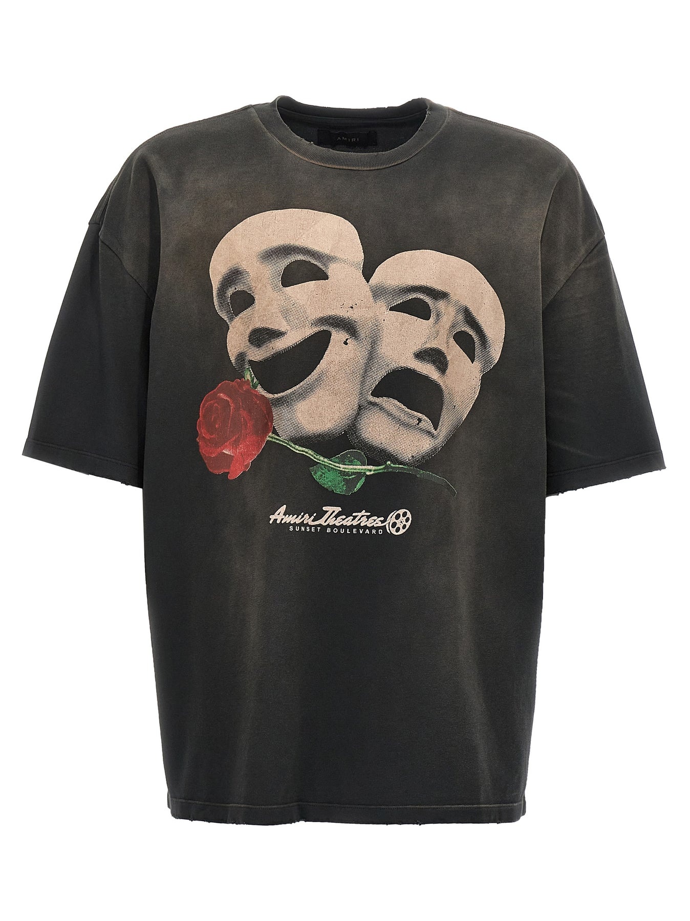 AMIRI シアターマスク オーバーサイズTシャツ AMIRI Theater Masks T-Shirt Black | wananluxury | REVERSIBLE