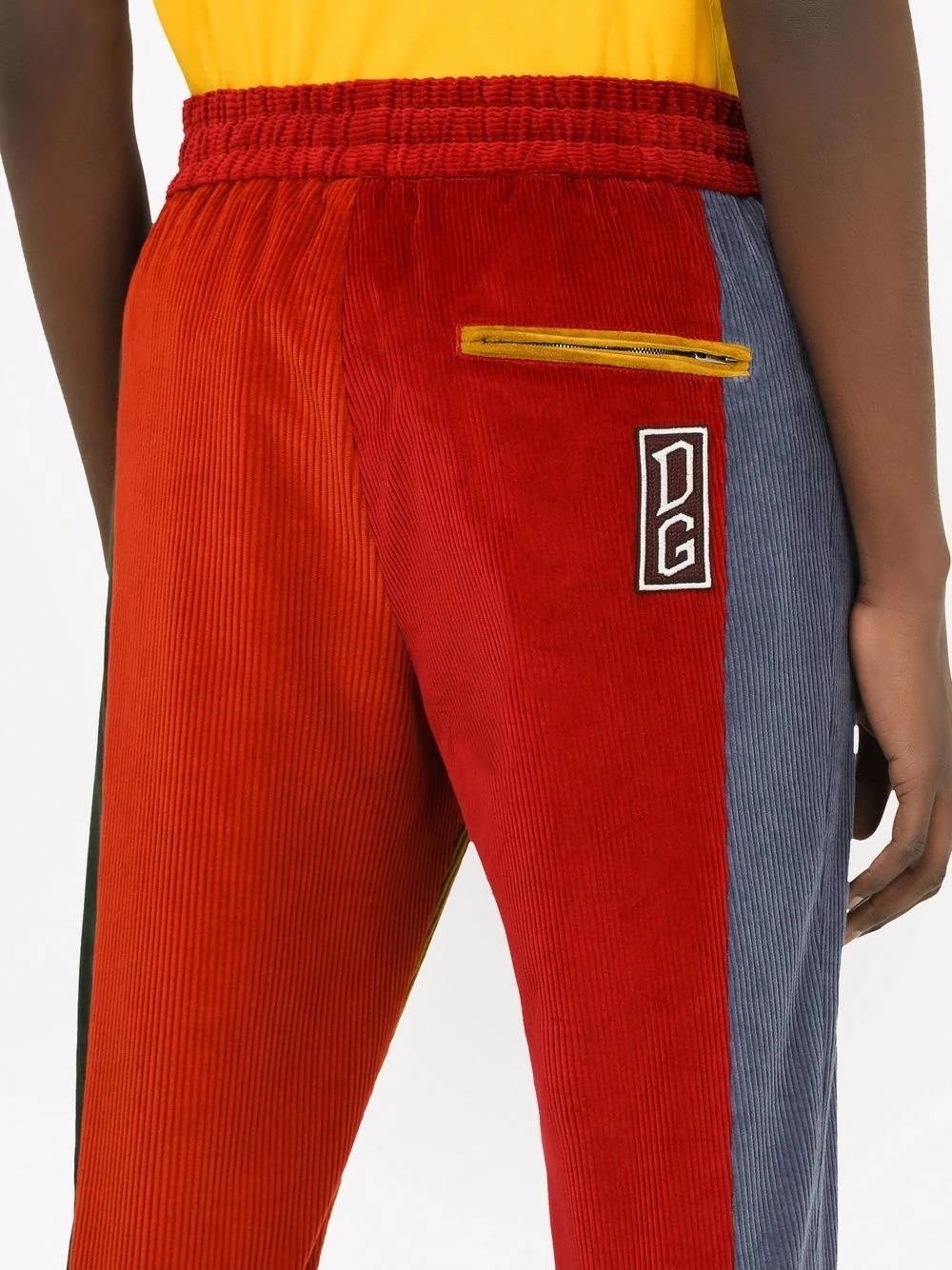 colour-block drawstring trousers - 5