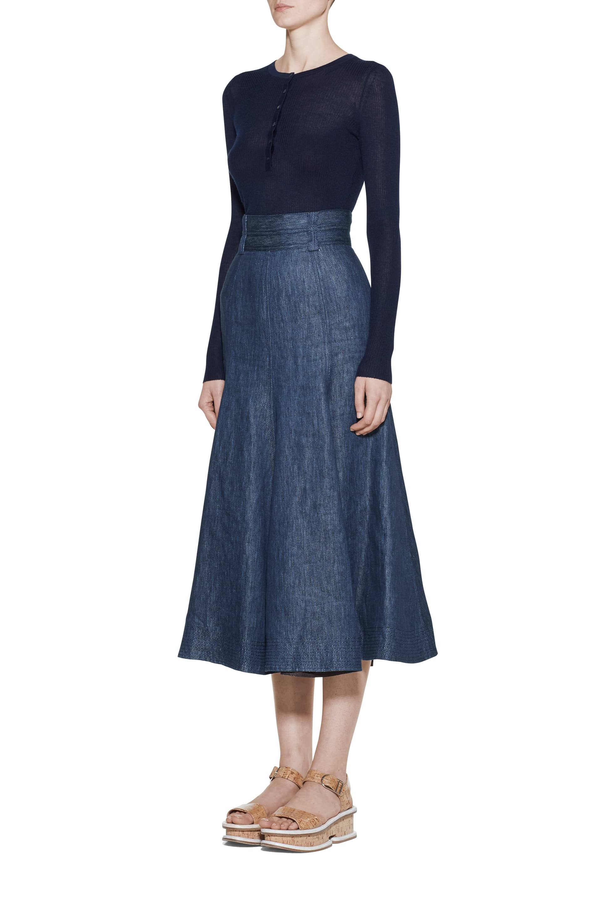 Julian Henley in Dark Navy Silk Cashmere - 3