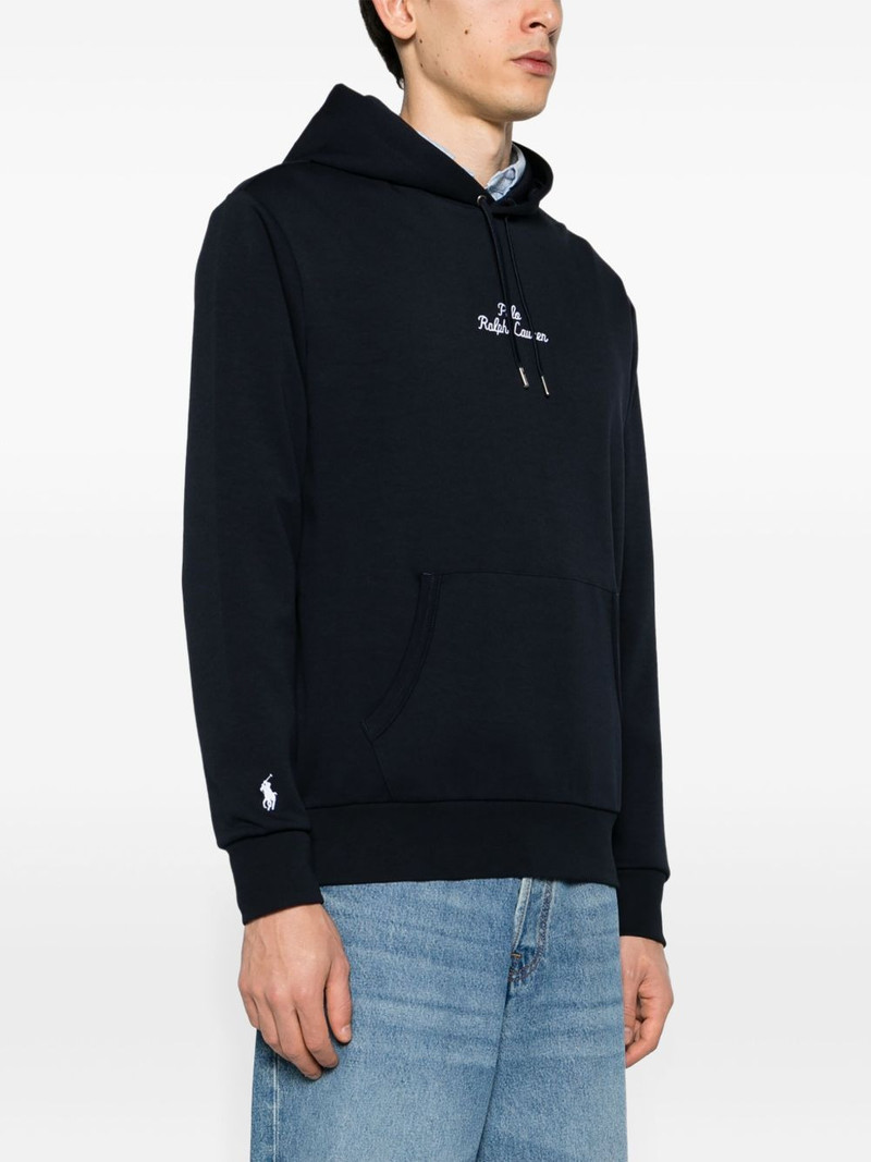 logo-embroidered cotton hoodie 3
