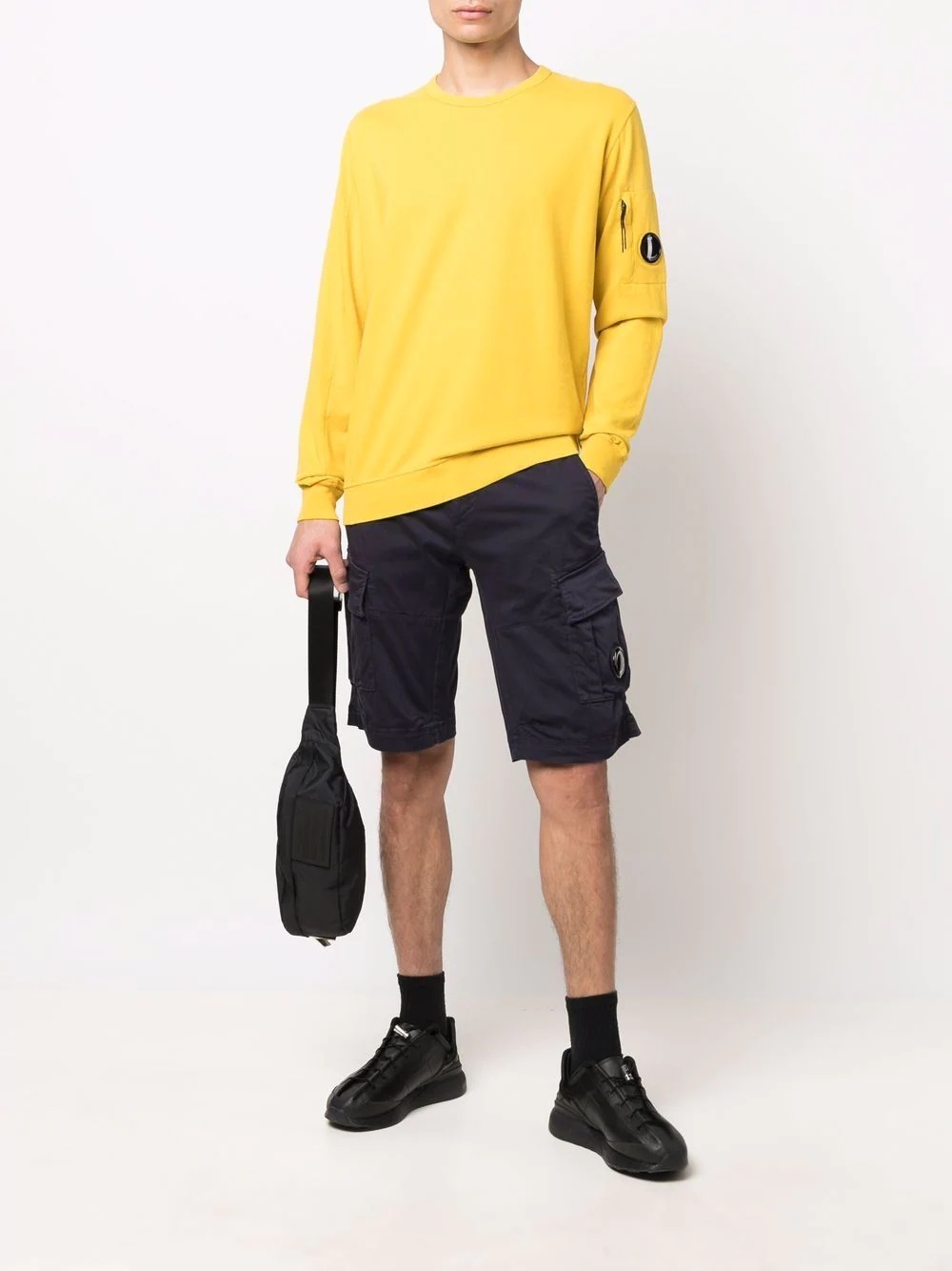 sleeve-pocket cotton sweatshirt - 2