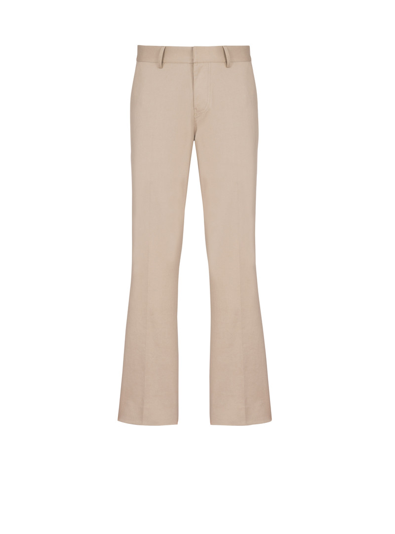 Flared trousers in gabardine 1