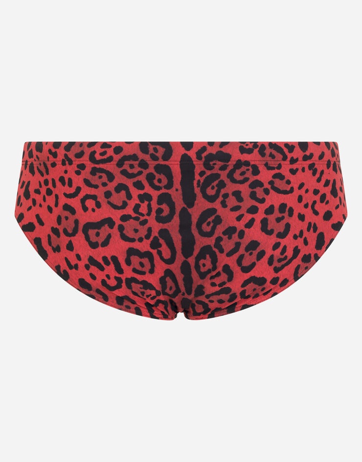 Leopard-print swim briefs - 3