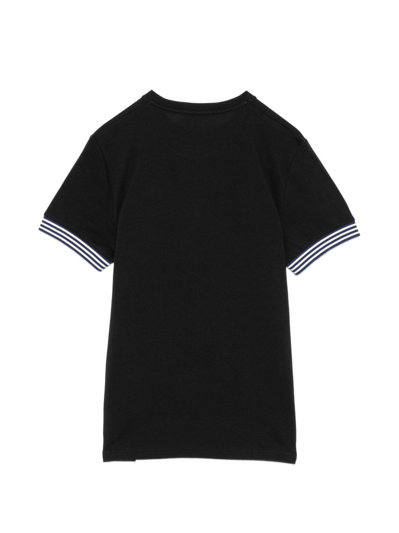 Fred Perry logo-embroidered striped cuffs T-shirt outlook