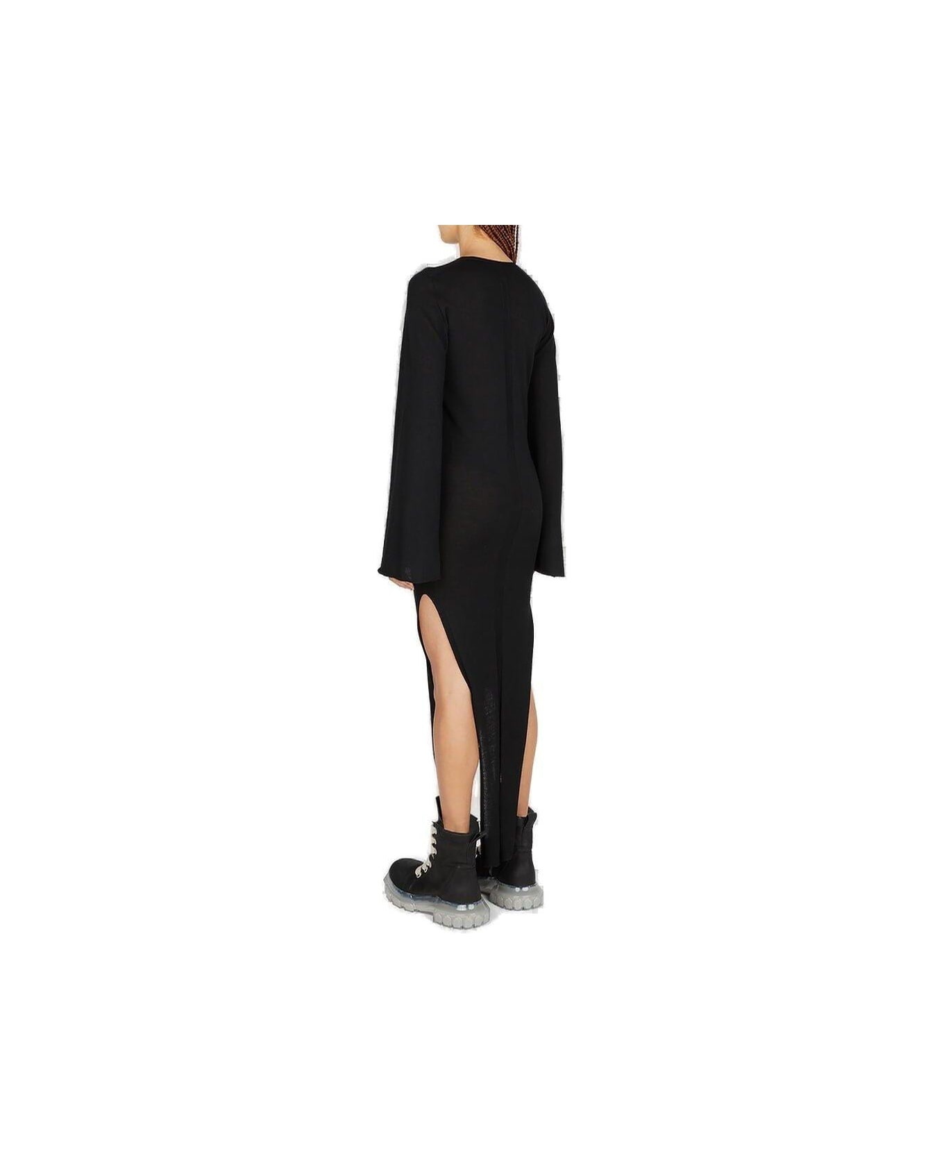 【送料&関税込】Rick Owens Toga V-neck Knitted Dress Rick Owens Toga V-neck Knitted Dress In Nero | ModeSens