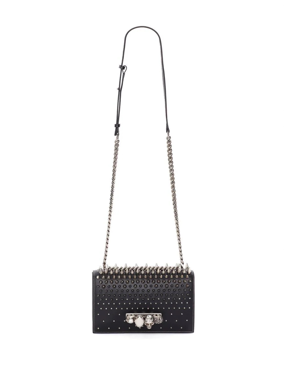 Jewelled stud-embellished satchel - 5