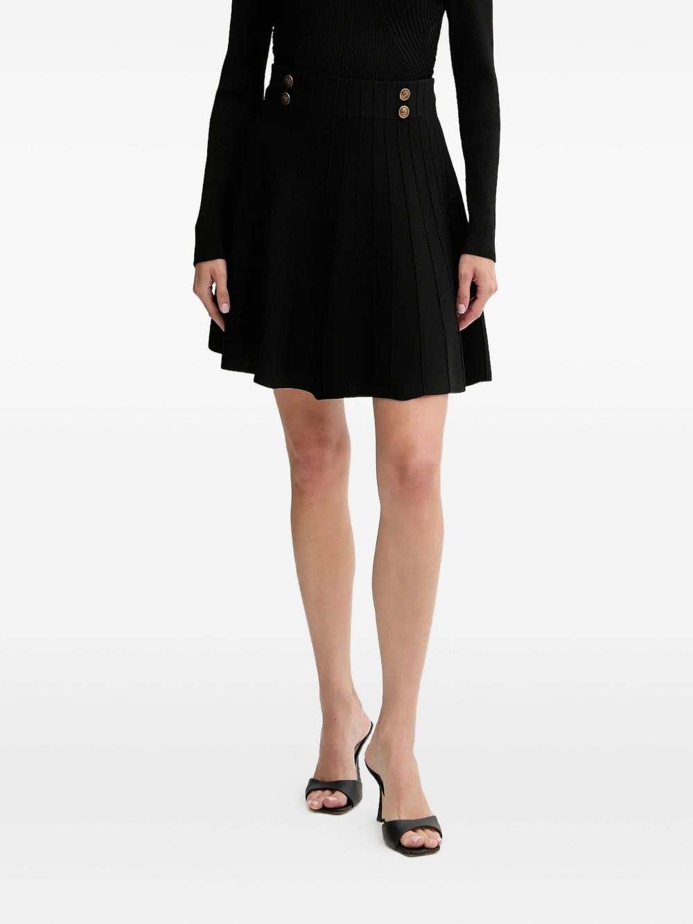 button-detailed mini skirt - 1