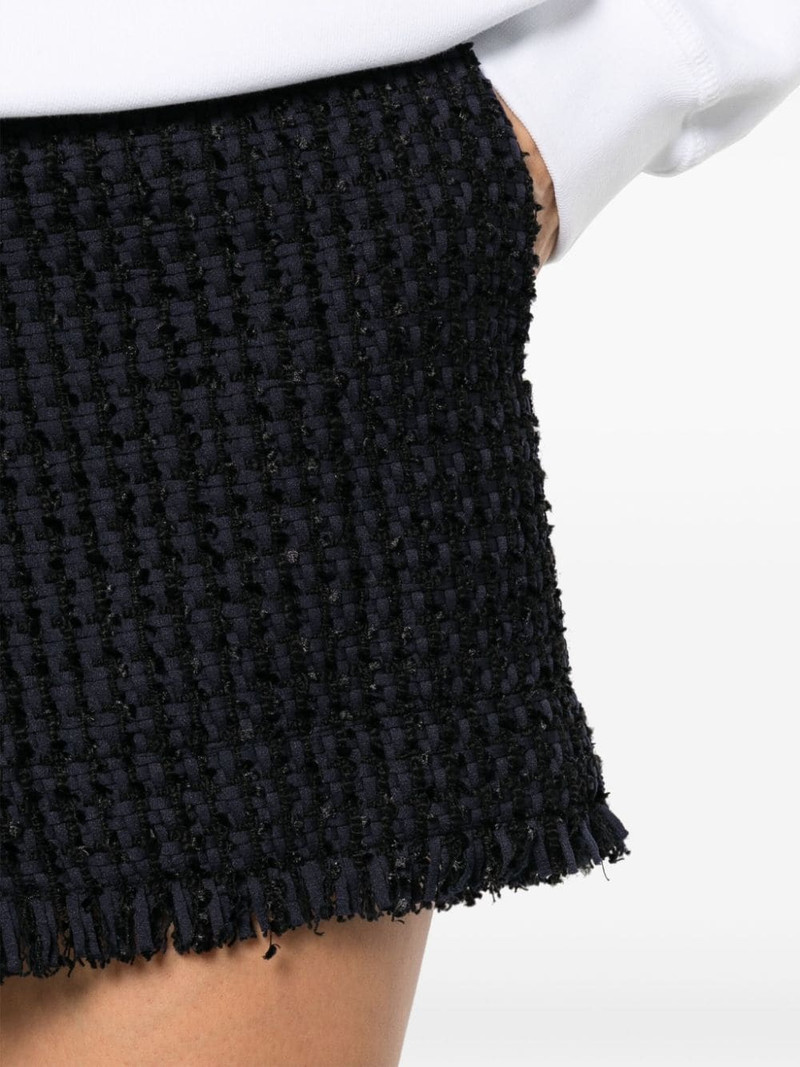 frayed-edge tweed shorts 5