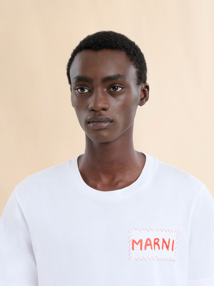 WHITE CREW NECK T-SHIRT - 4