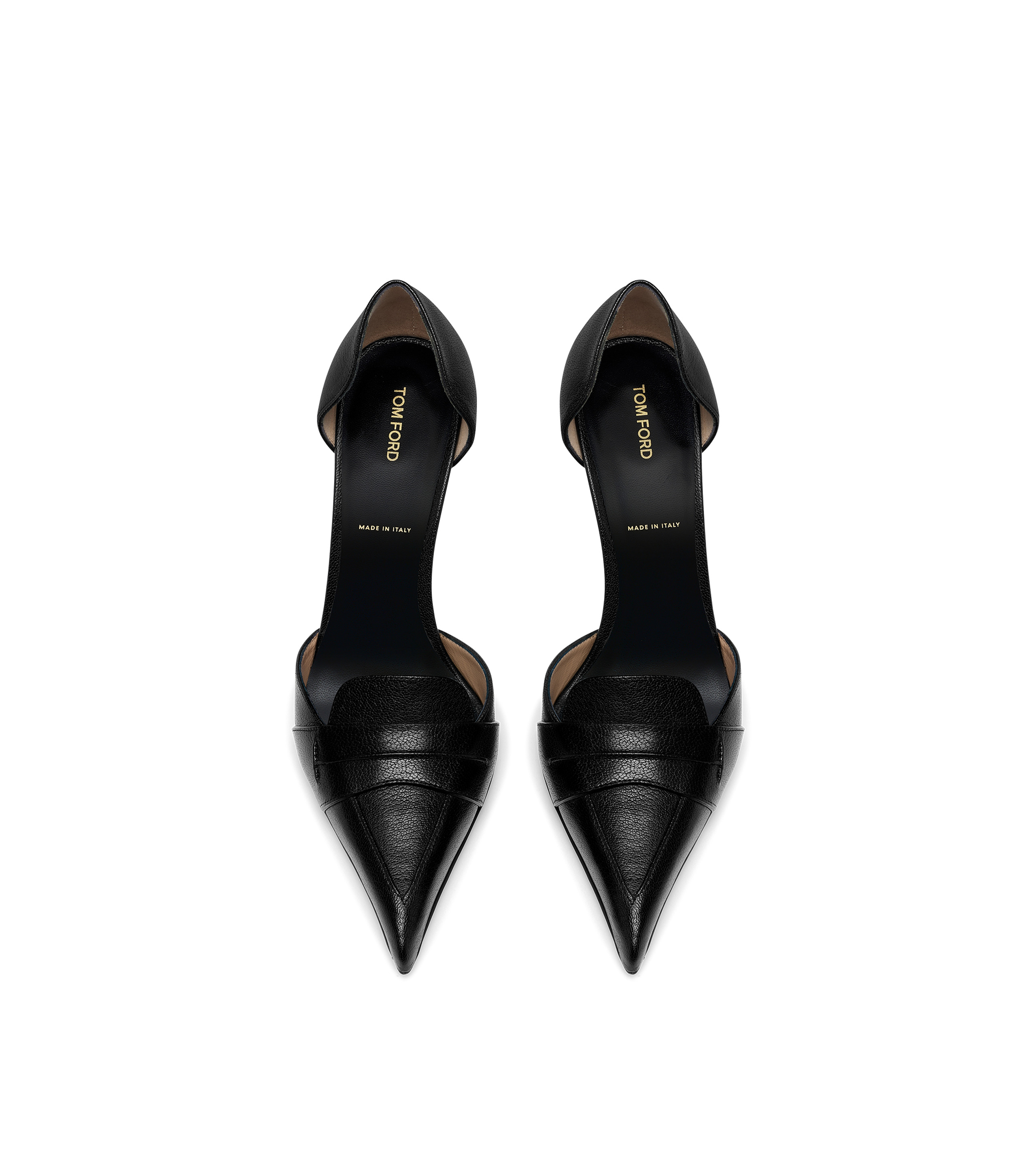 SUPPLE GRAIN LEATHER EVA D'ORSAY PUMP - 4