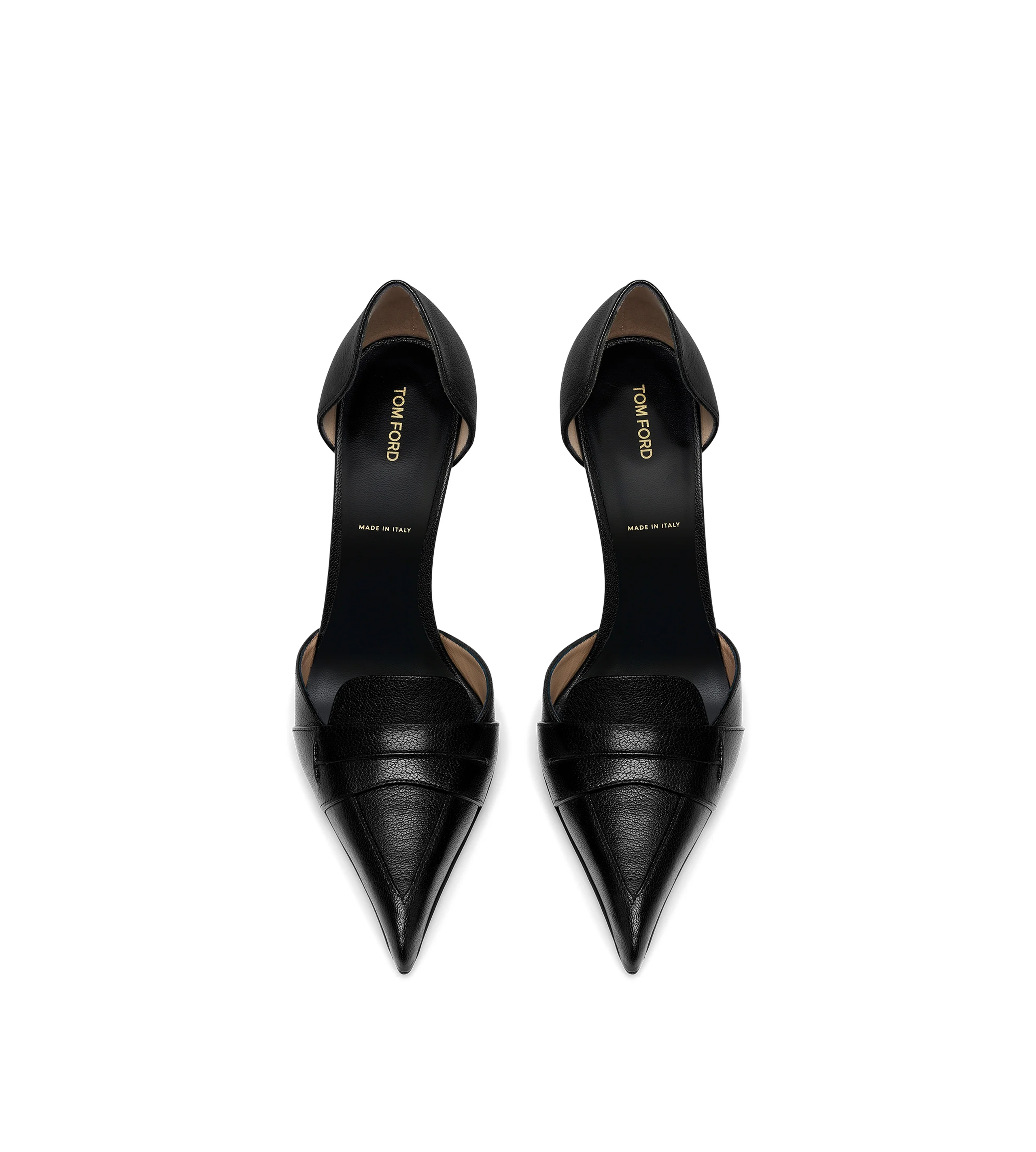 SUPPLE GRAIN LEATHER EVA D'ORSAY PUMP - 1