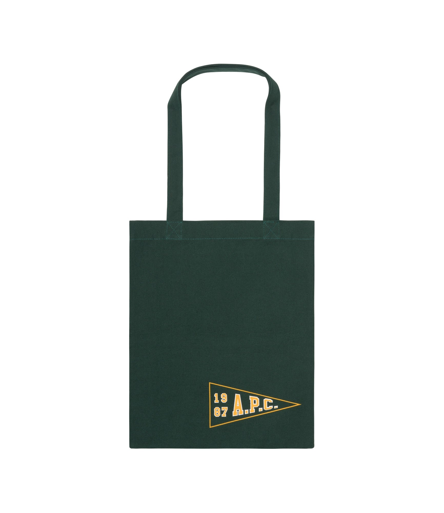 トートバッグ A.P.C. Lou University Tote Bag Dark Green COCPRM61956KAF COC Lou University Tote Bag