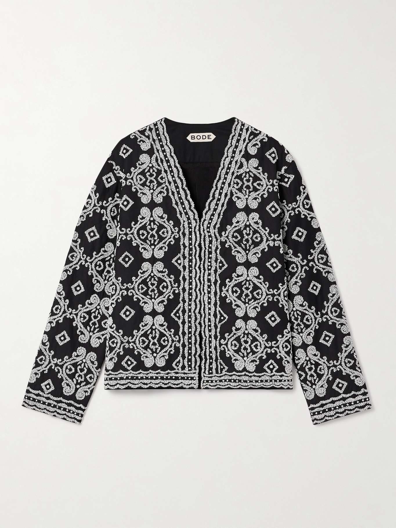 Baroque bead-embellished twill jacket - 1