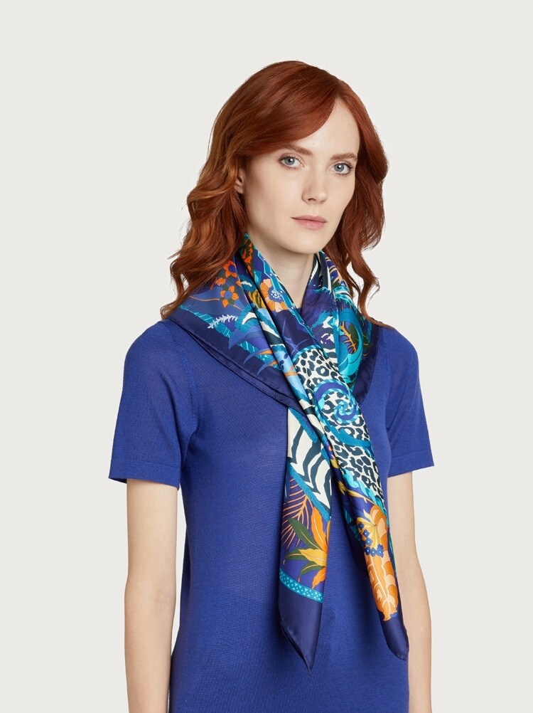 AMO PRINT SILK SCARF - 2