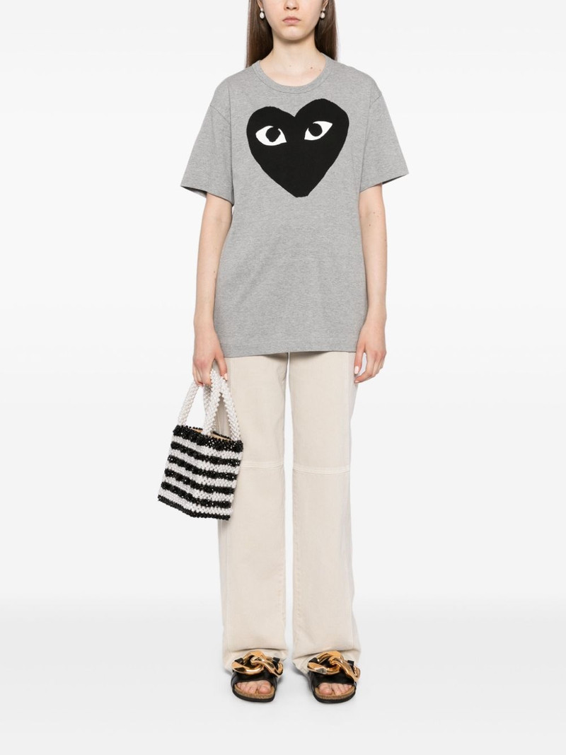 Comme des Garçons PLAY signature heart print cotton T-shirt outlook