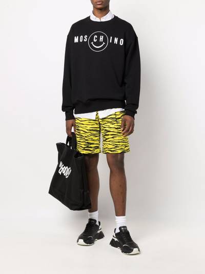 Moschino zebra-print track shorts outlook