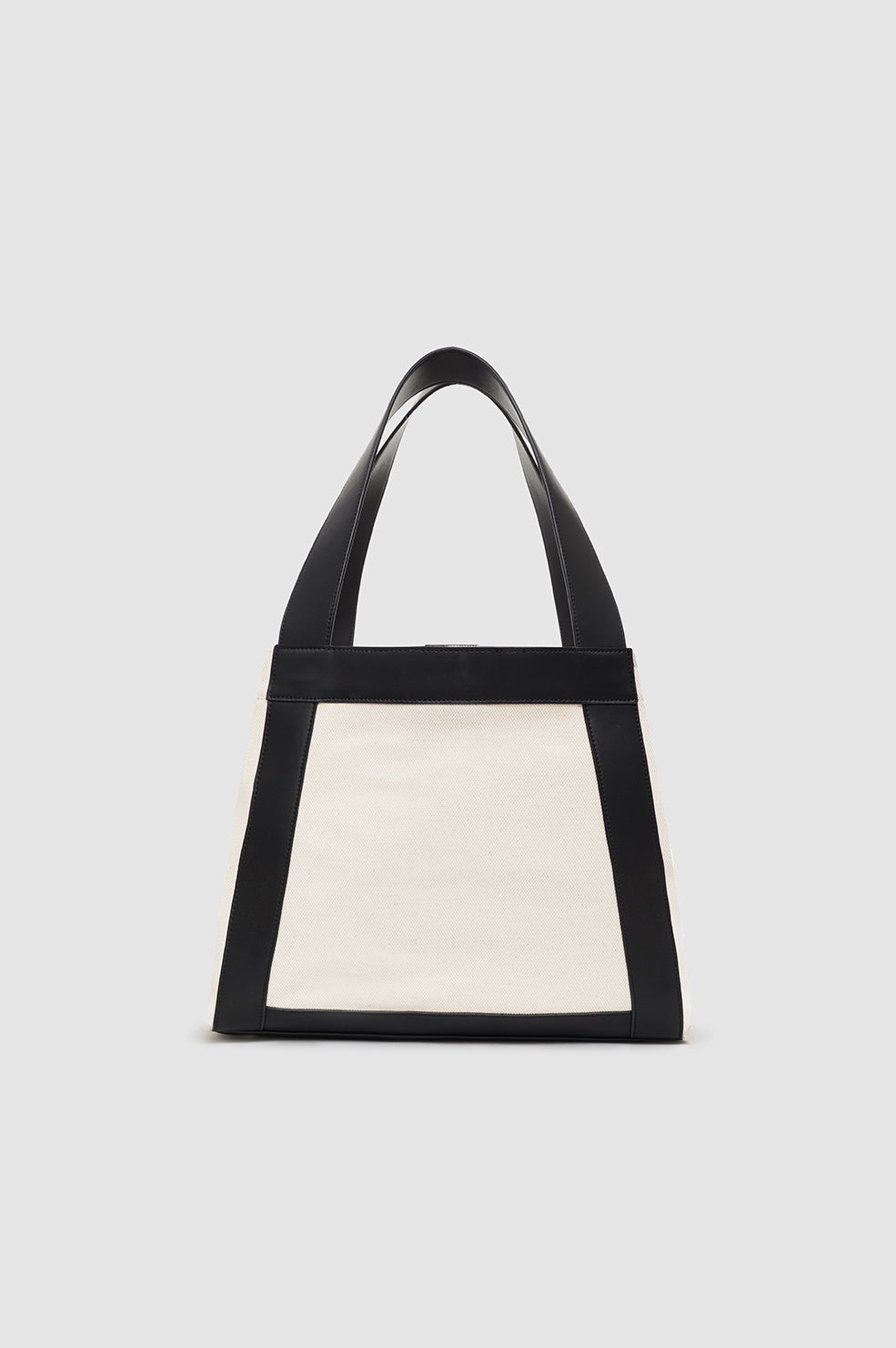 Cara Tote - Natural Canvas With Black - 3
