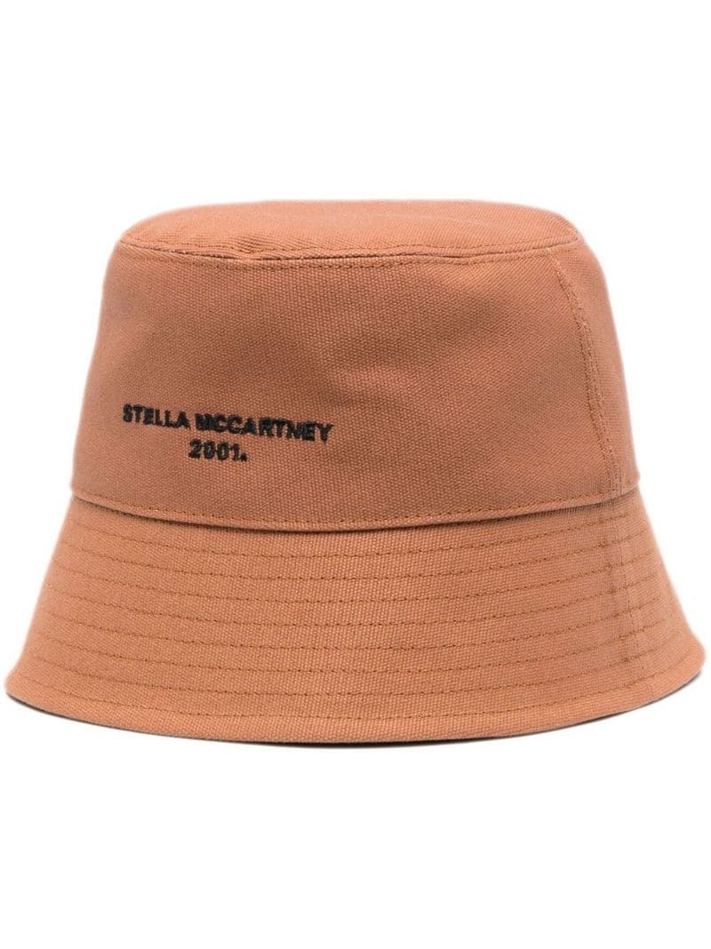 logo-embroidered bucket hat - 1