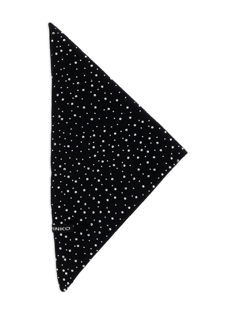 crystal-embellished knitted scarf 1