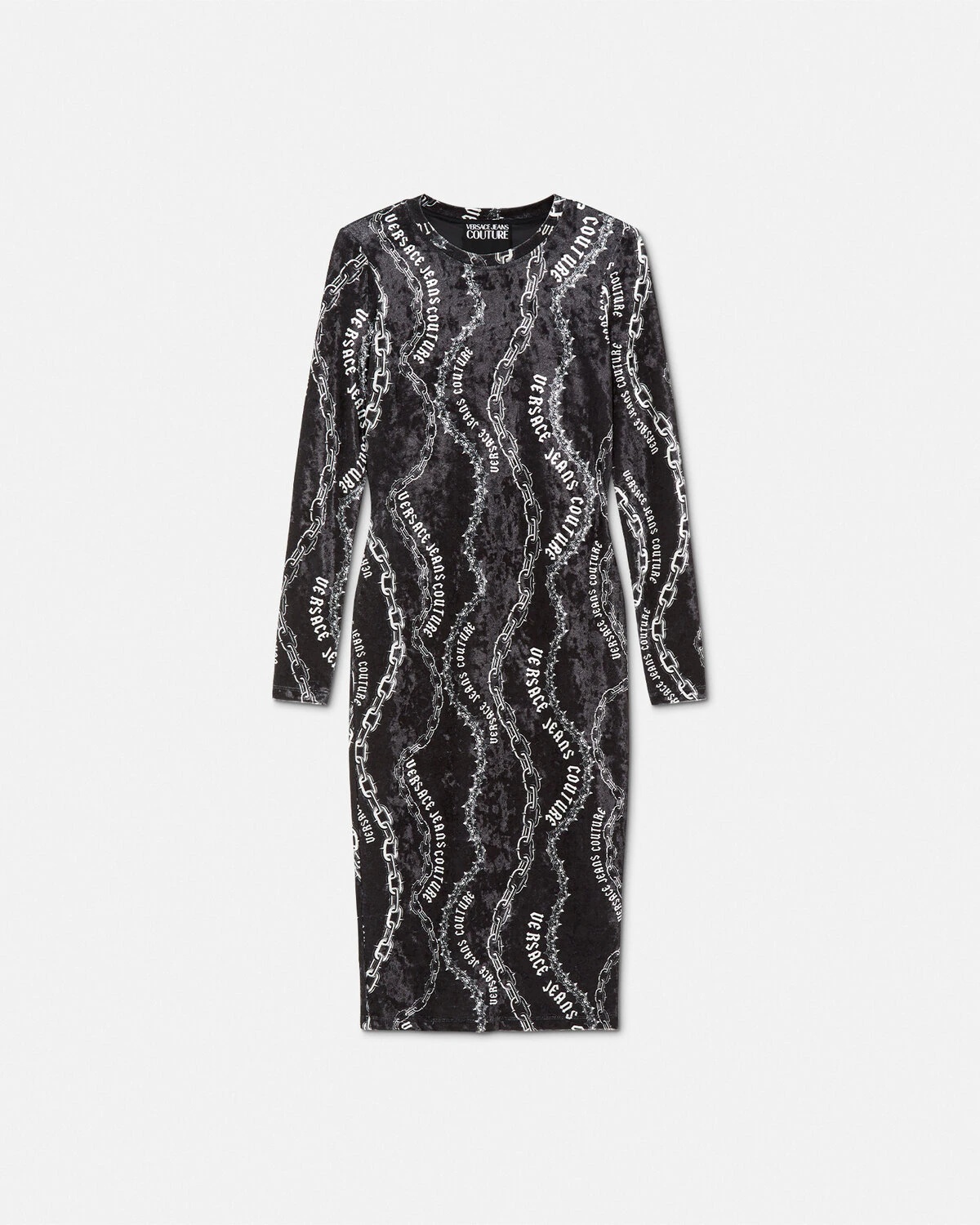 Chain Couture Velvet Midi Dress - 1