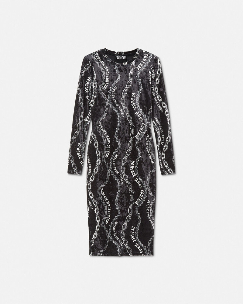 Chain Couture Velvet Midi Dress 1