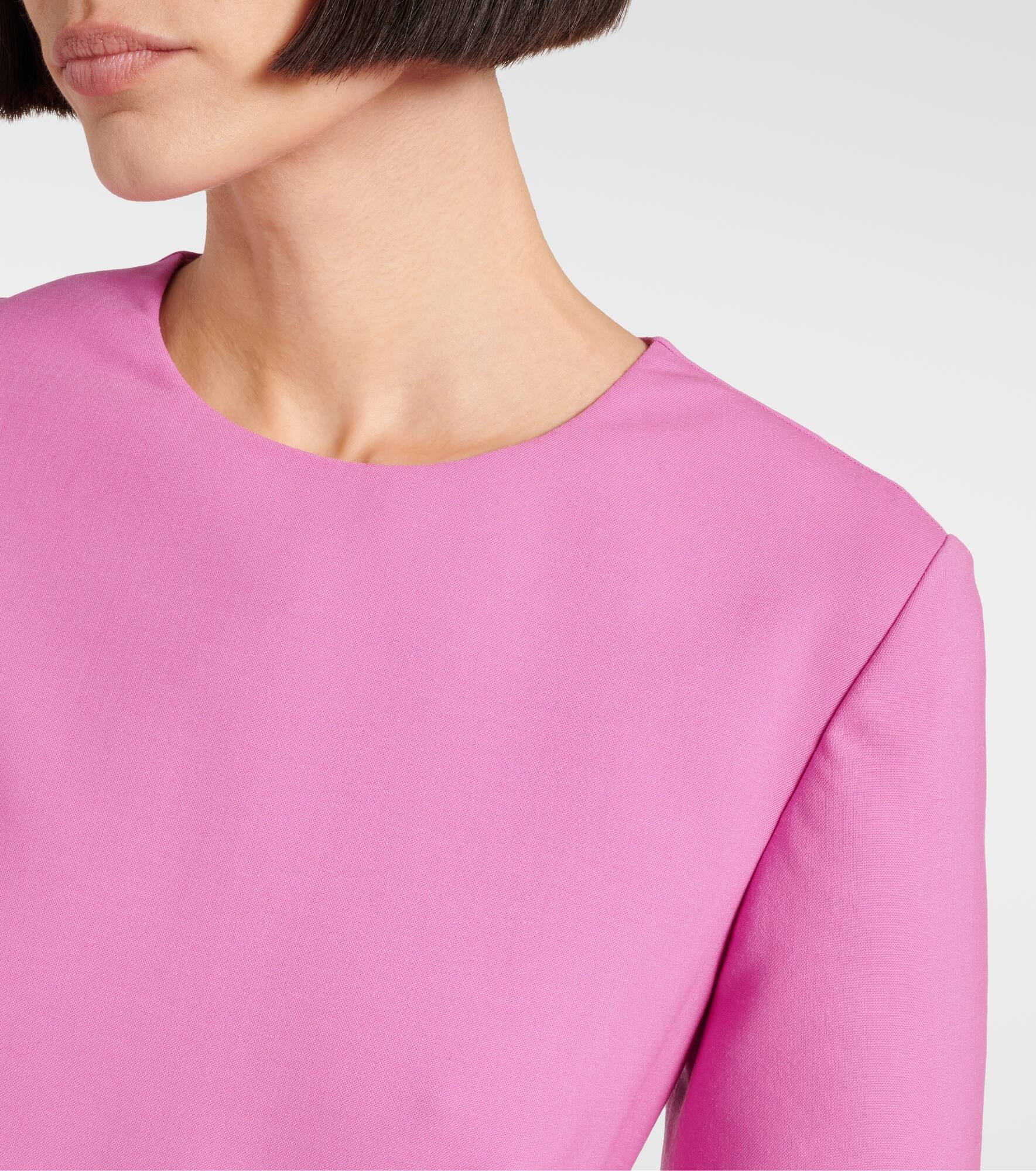 Floral lace-trimmed midi dress - 4