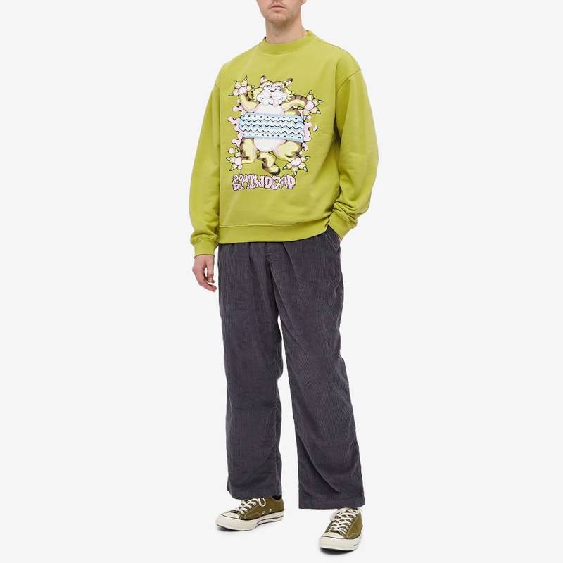 BRAIN DEAD Brain Dead Relaxed Cat Crew Sweat outlook