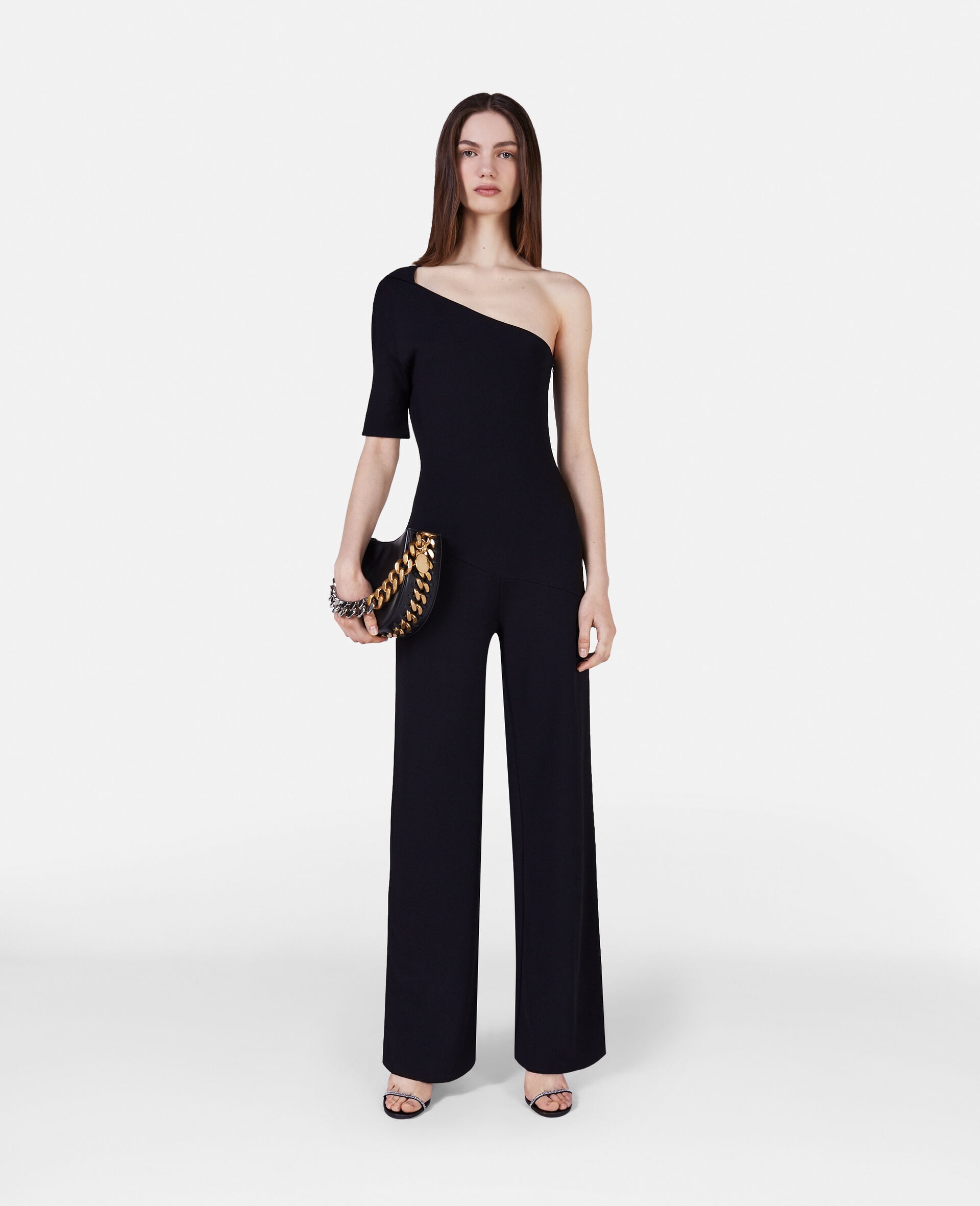 Compact Knit One-Shoulder Jumpsuit - 2
