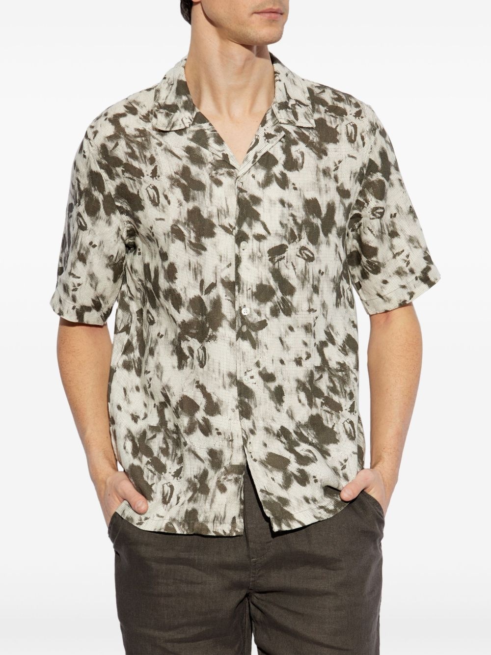 abstract-print short-sleeve shirt - 3