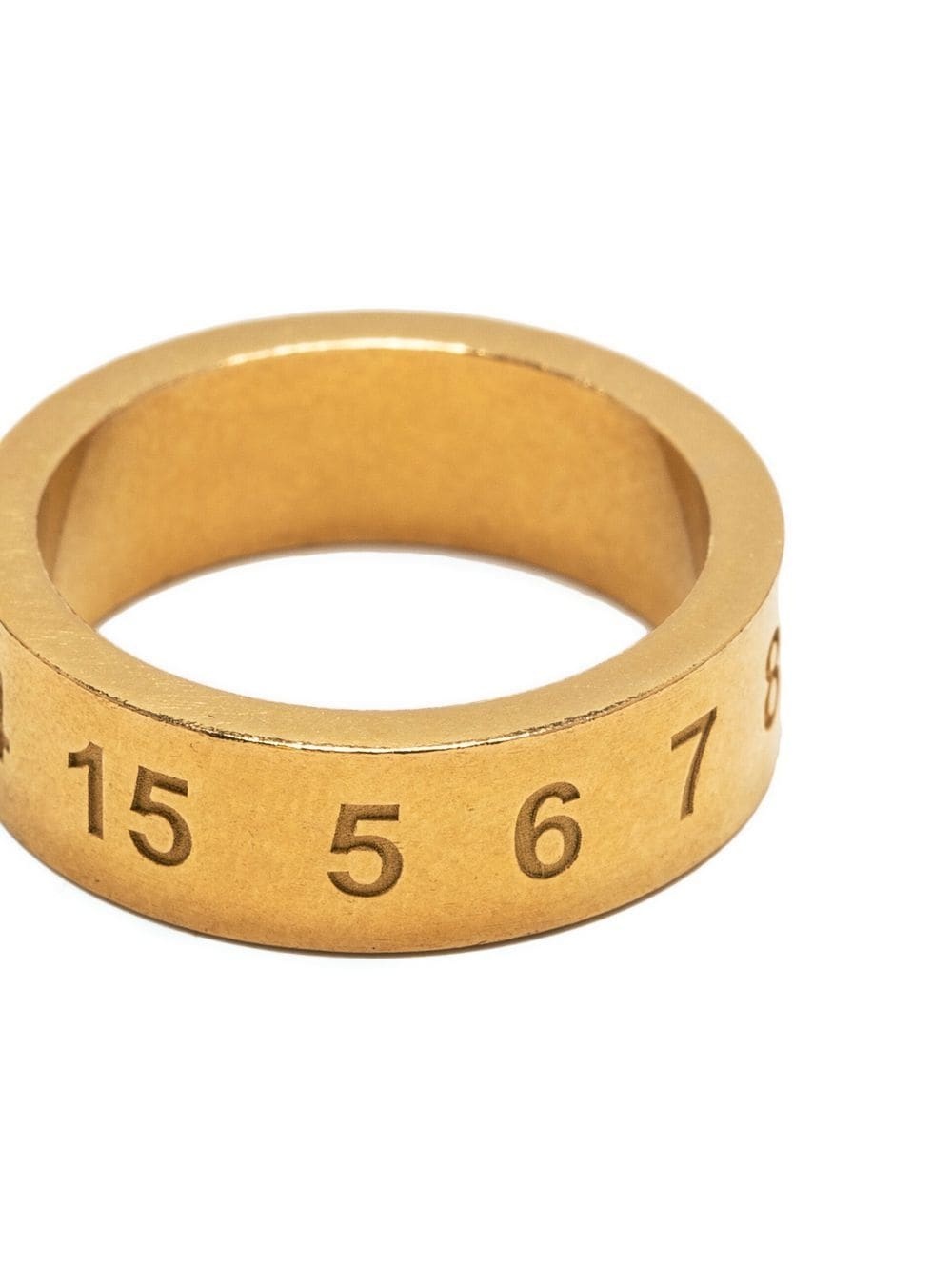 Numbers engraved band ring - 3