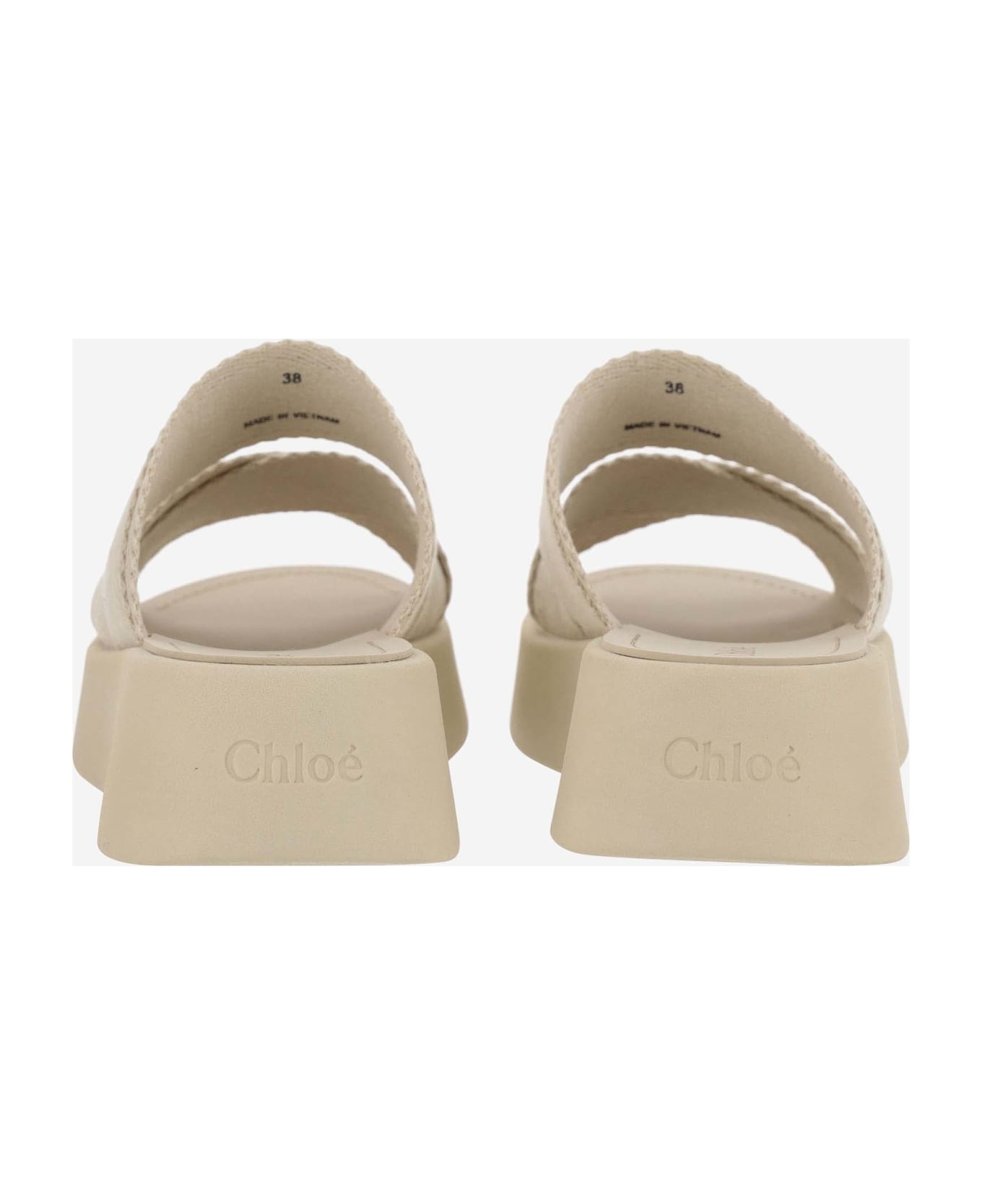 Canvas Sandals With Logo - 3