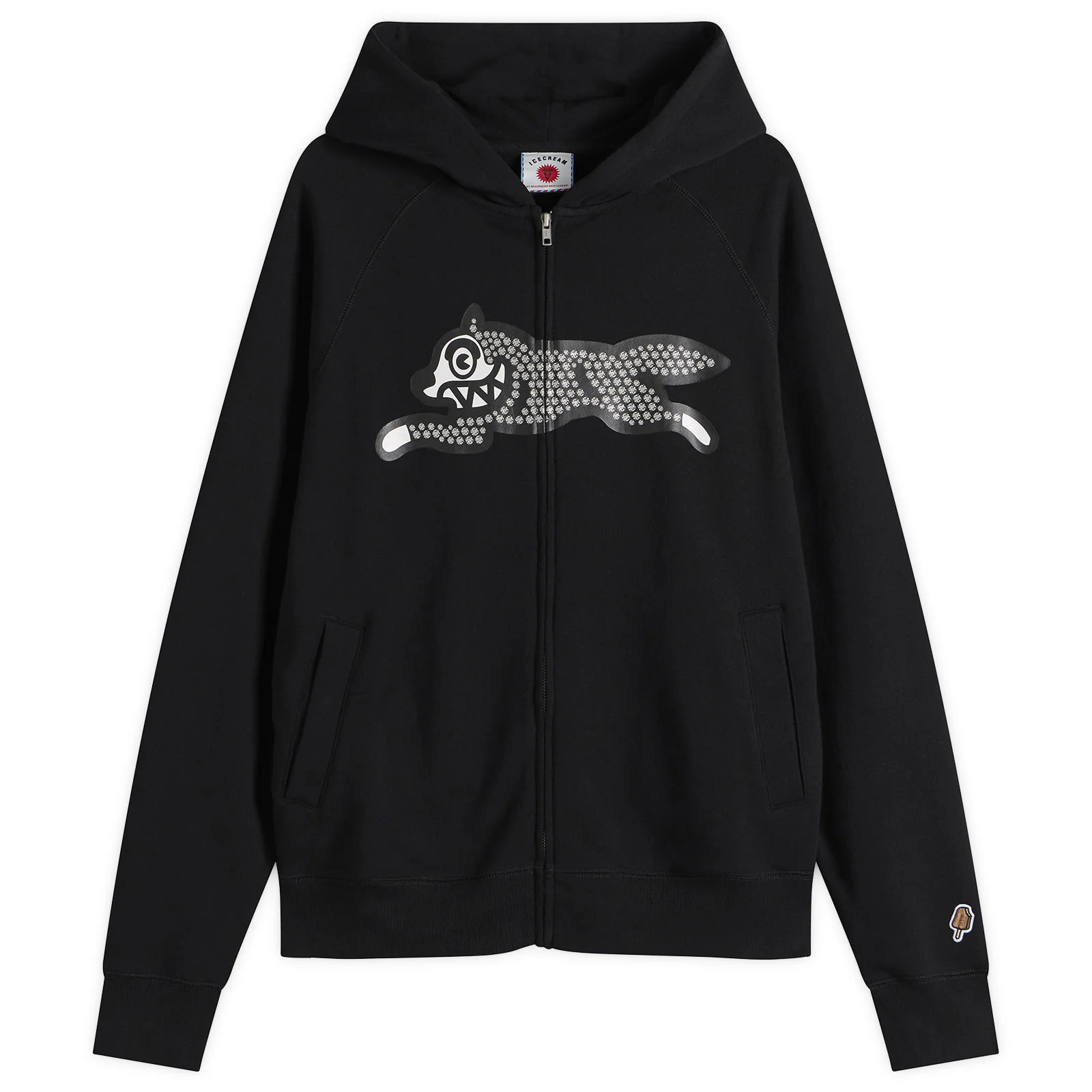 ICECREAM Glitter Running Dog Zip Through Hood - 1