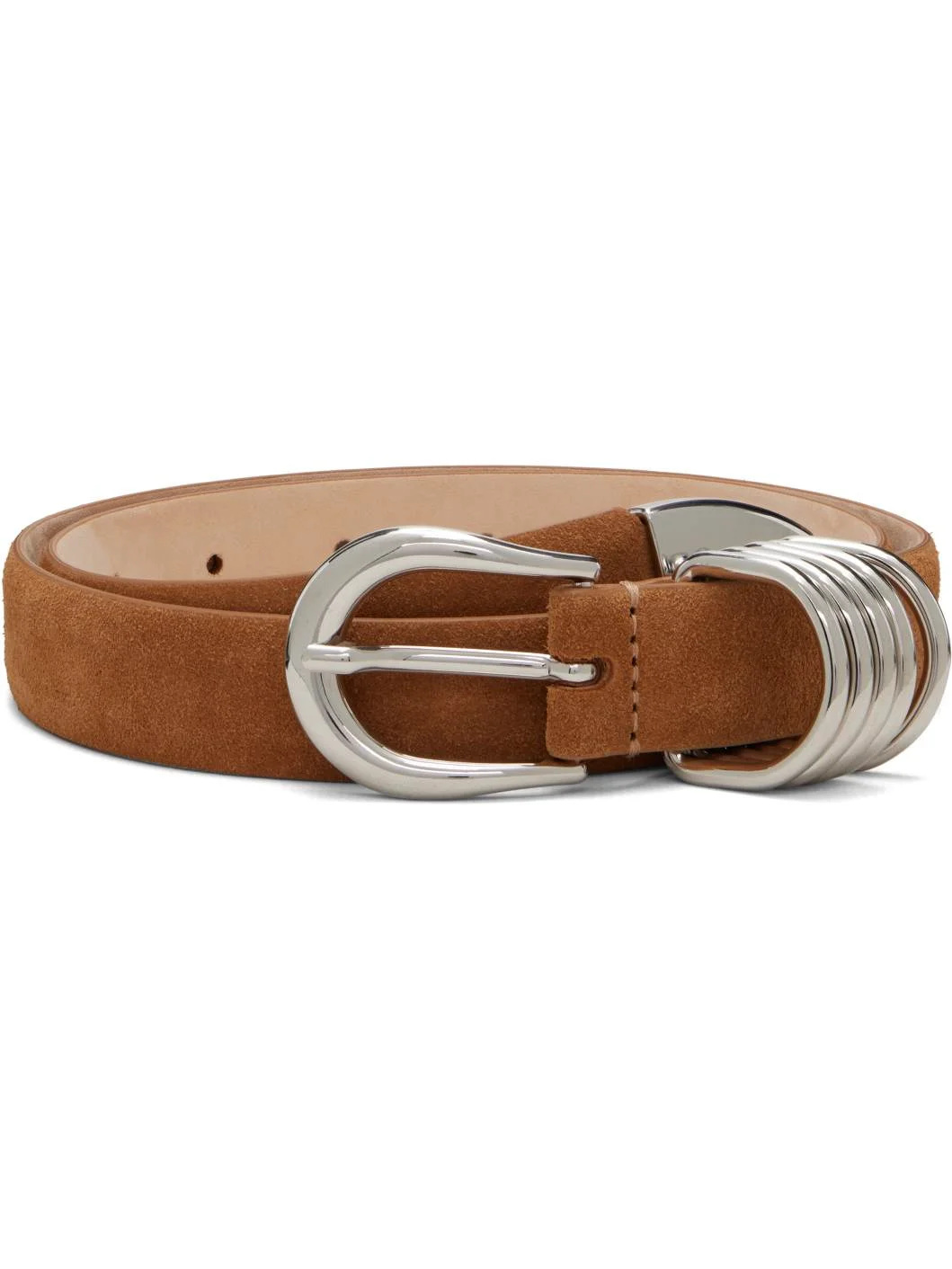 Brown Hollyhock Suede Belt - 1