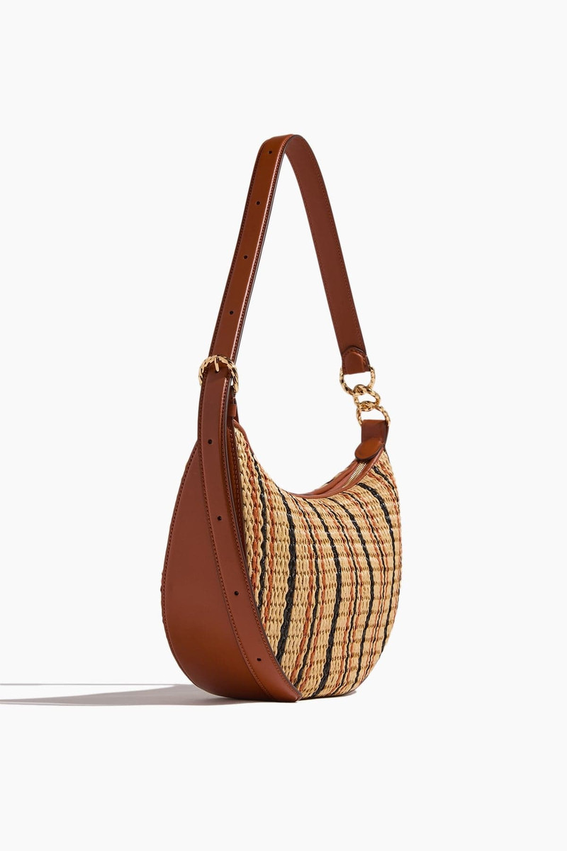 ULLA JOHNSON Twyla Small Hobo in Desert Stripe outlook