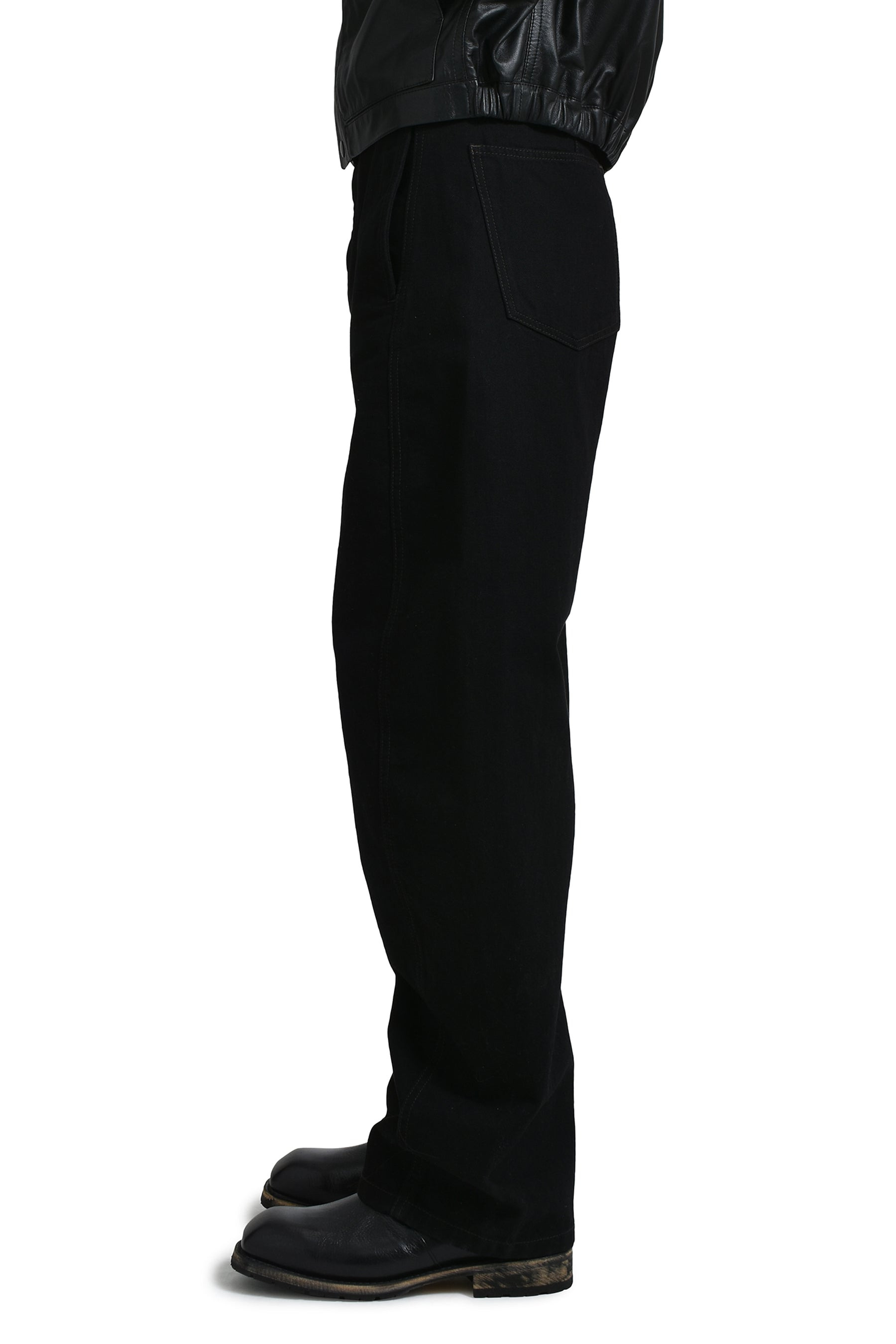 TWISTED BELTED PANTS / BLK - 3