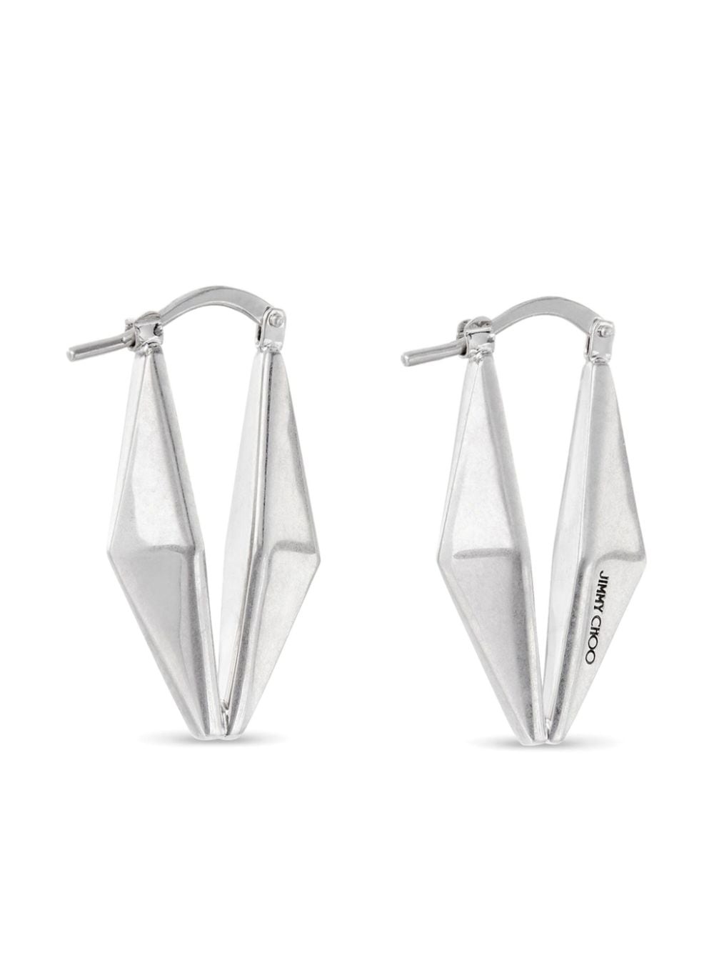 Diamond engraved-logo earrings - 3