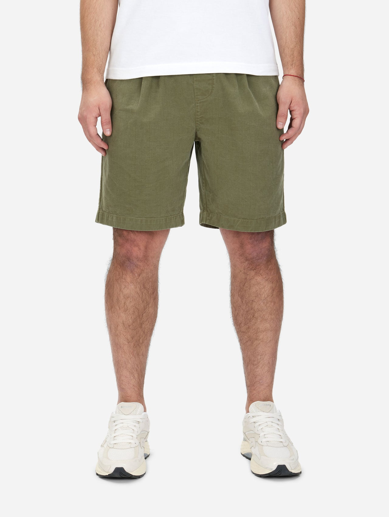 Drawstring Shorts - Olive Twill - 3
