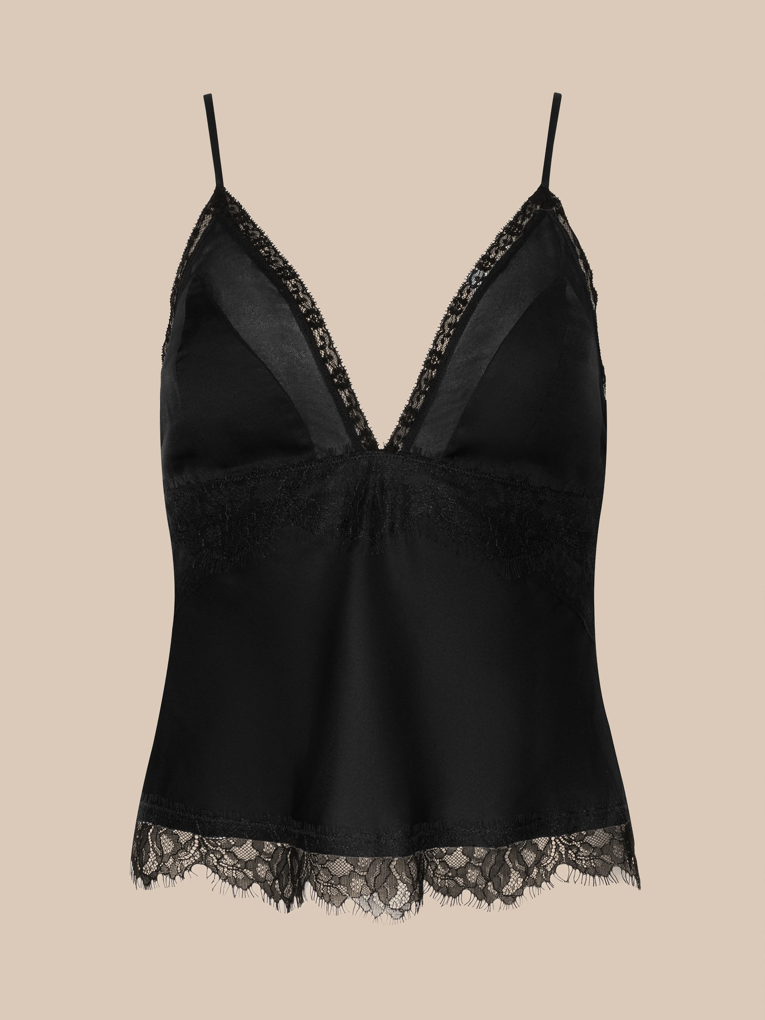 Elka Satin Lace Camisole - 1