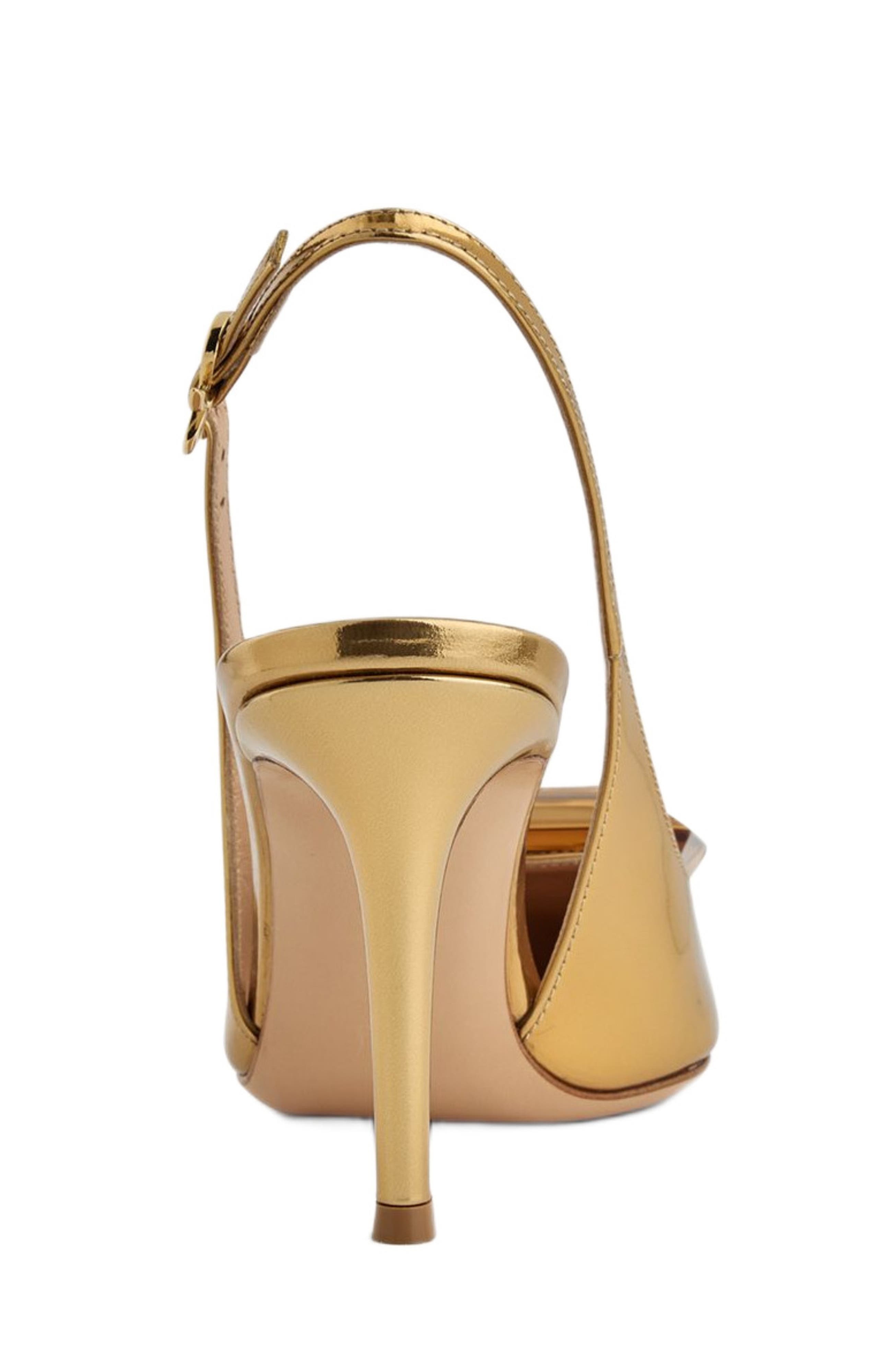 Gianvito Rossi Jaipur Sling in Gold at Nordstrom - 4